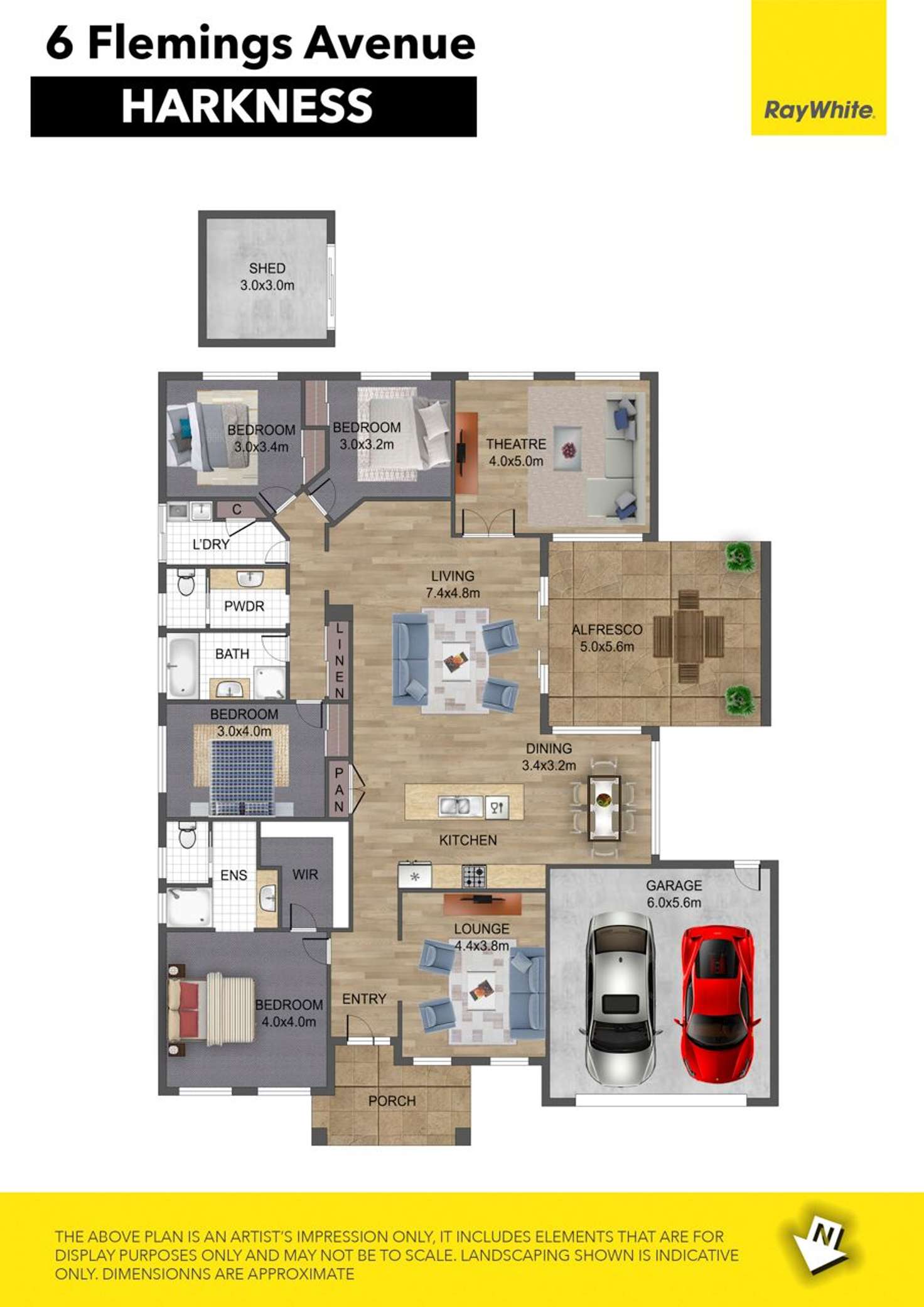 Floorplan of Homely house listing, 6 Flemings Avenue, Harkness VIC 3337