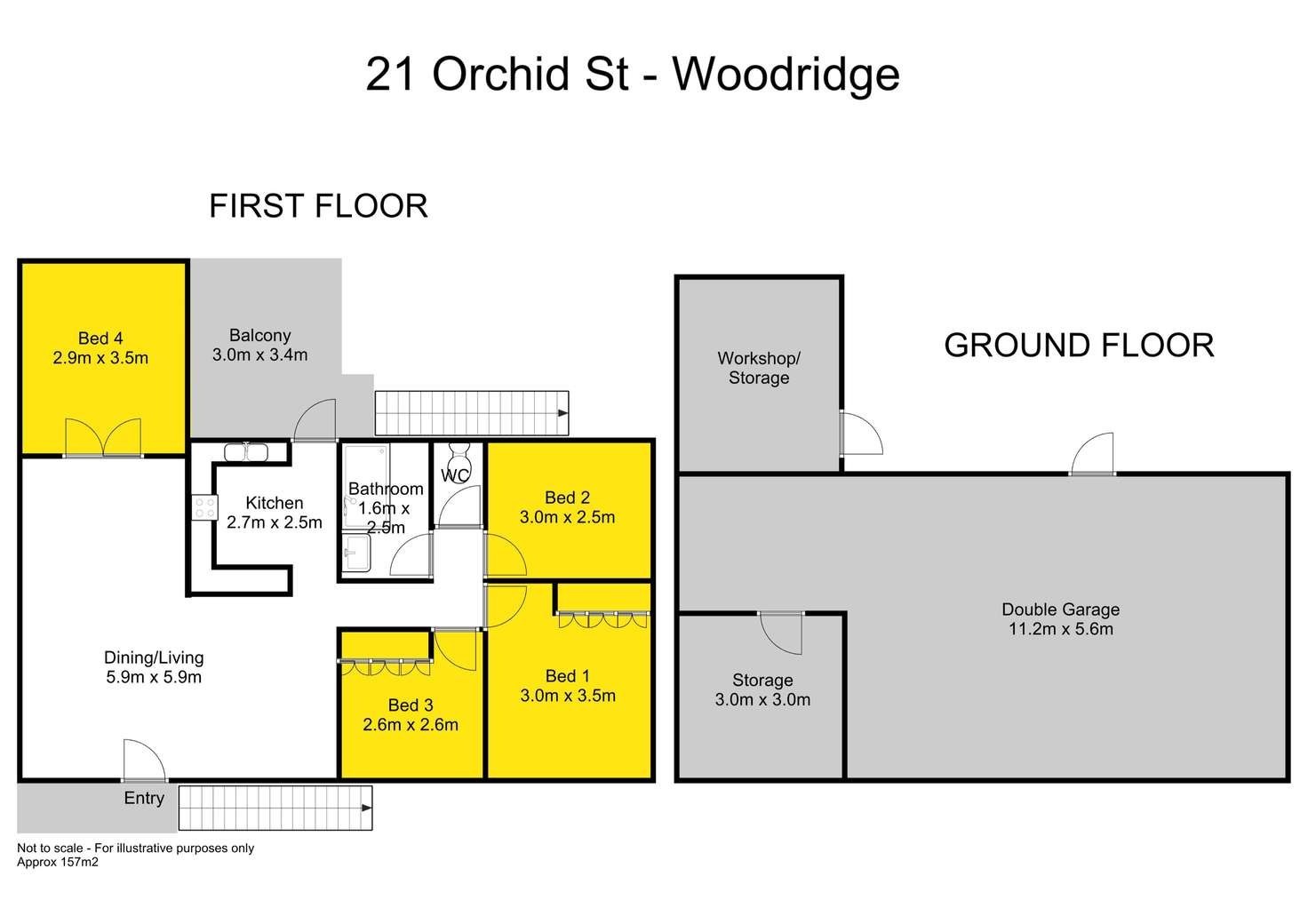Floorplan of Homely house listing, 21 Orchid Street, Woodridge QLD 4114