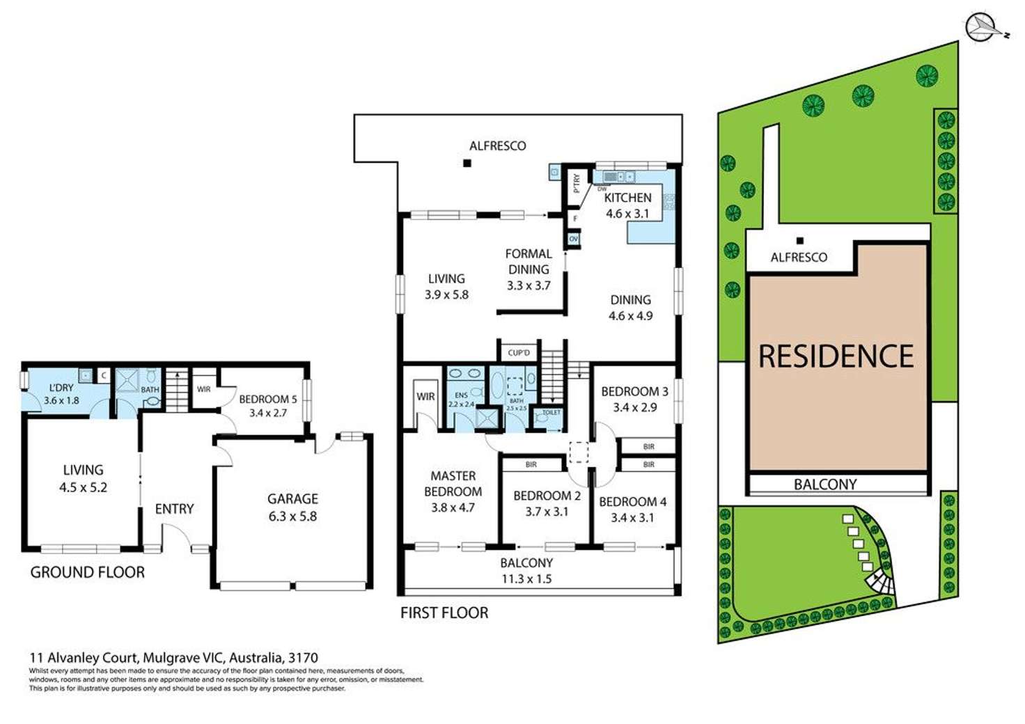 Floorplan of Homely house listing, 11 Alvanley Court, Mulgrave VIC 3170