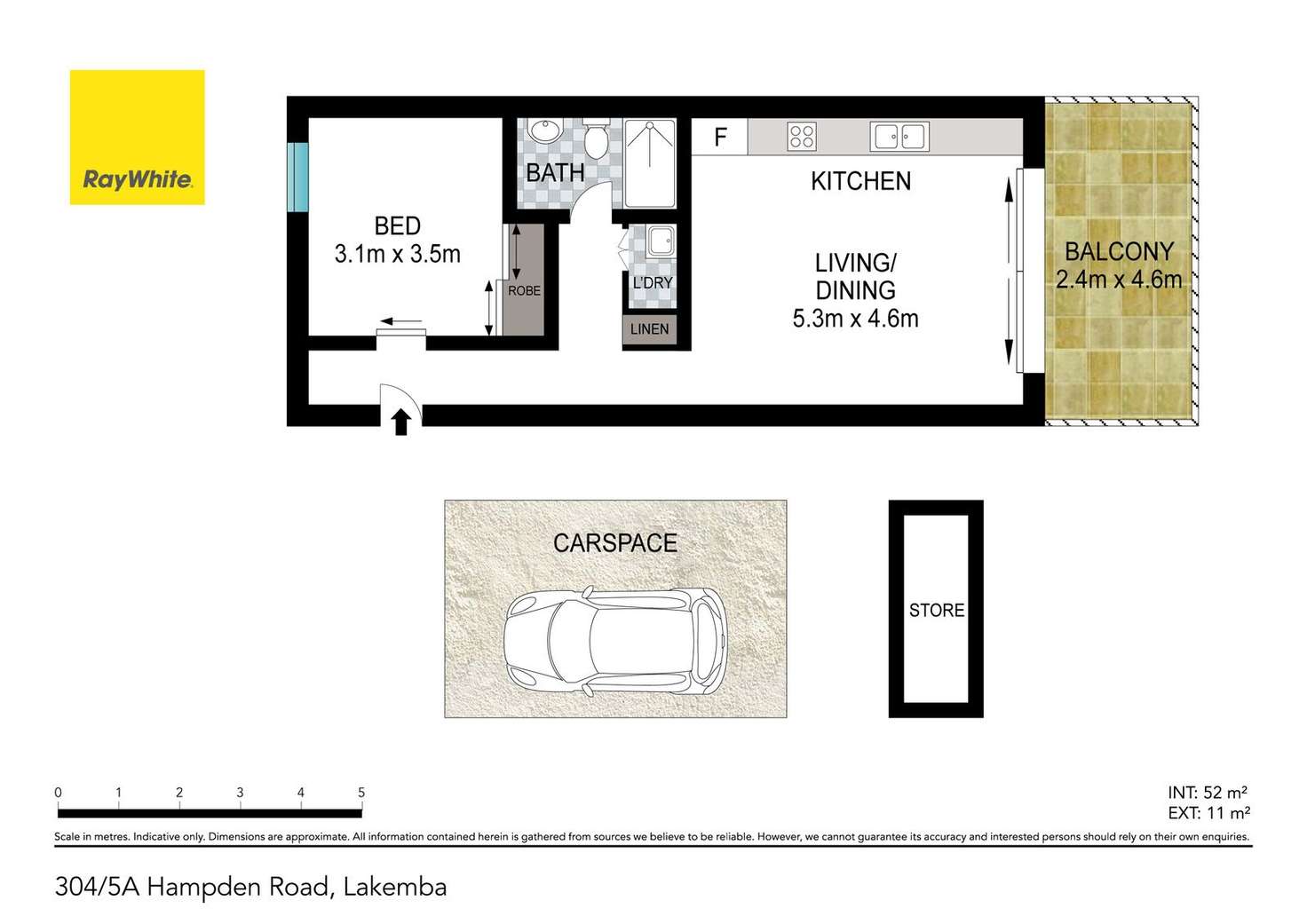 Floorplan of Homely apartment listing, 304/5A Hampden Road, Lakemba NSW 2195