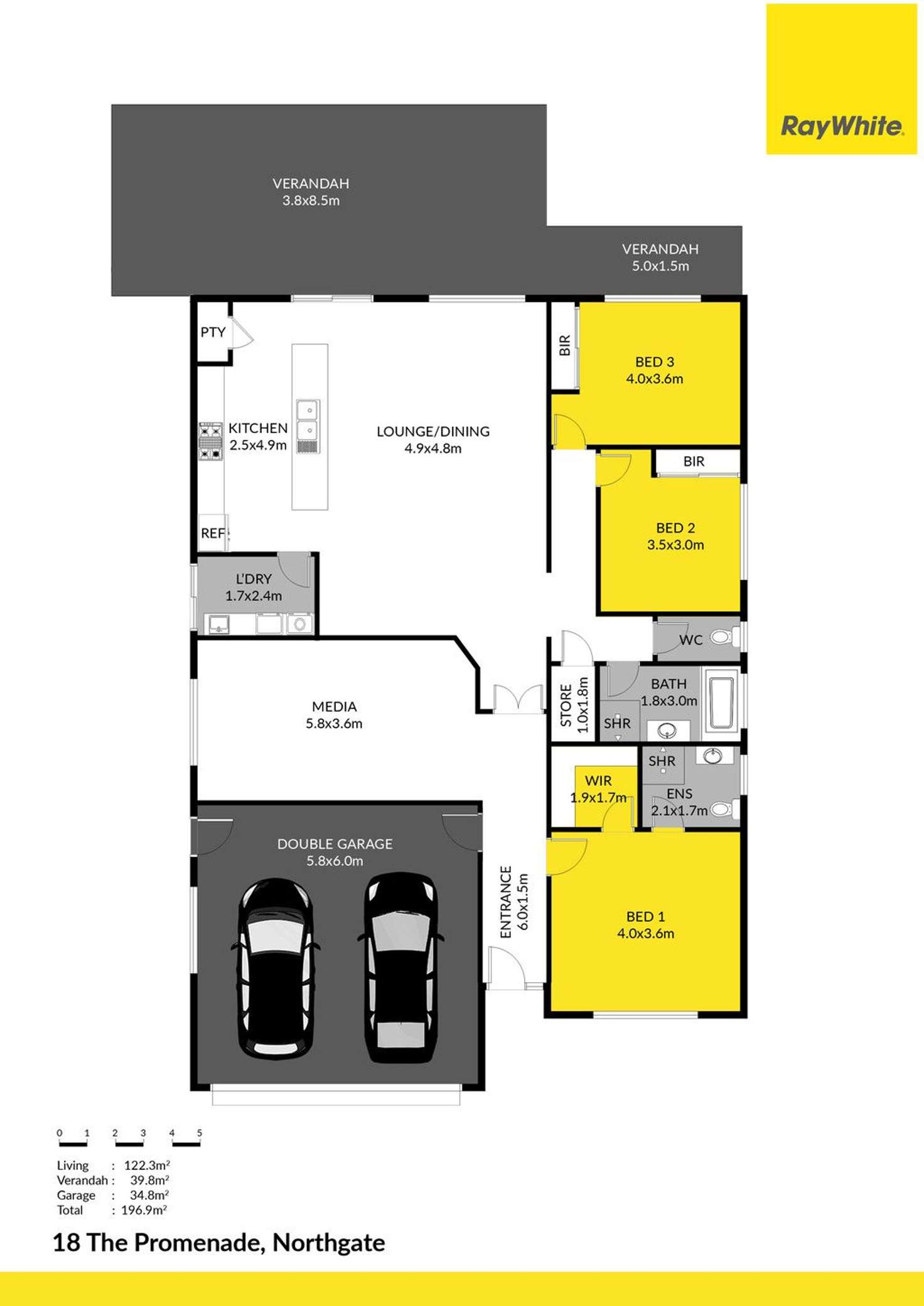 Floorplan of Homely house listing, 18 The Promenade, Northgate SA 5085