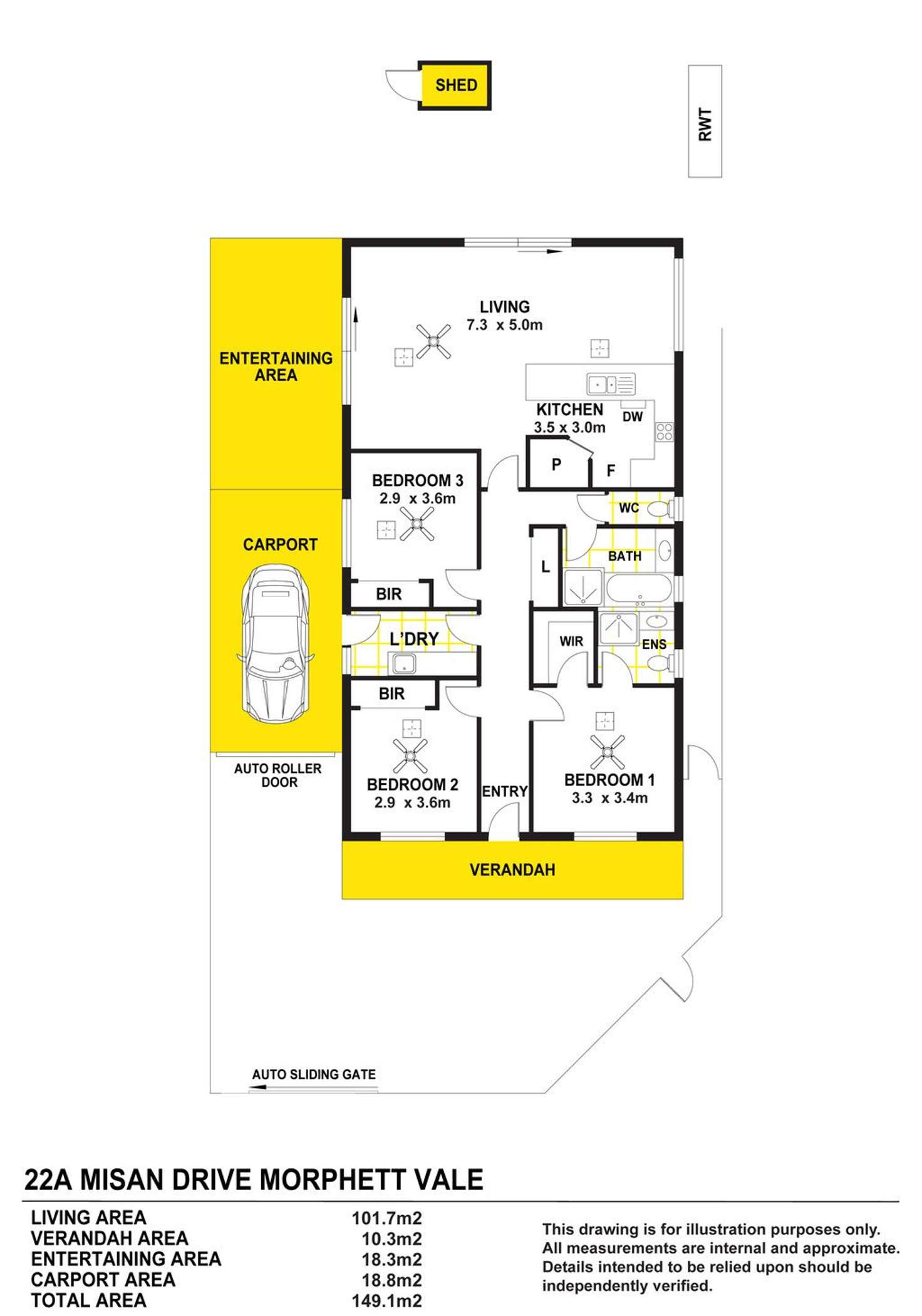 Floorplan of Homely house listing, 22A Misan Drive, Morphett Vale SA 5162