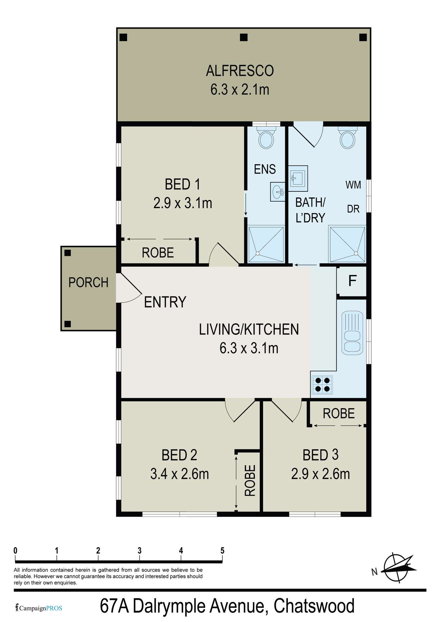 Floorplan of Homely house listing, 67A Dalrymple Avenue, Chatswood NSW 2067