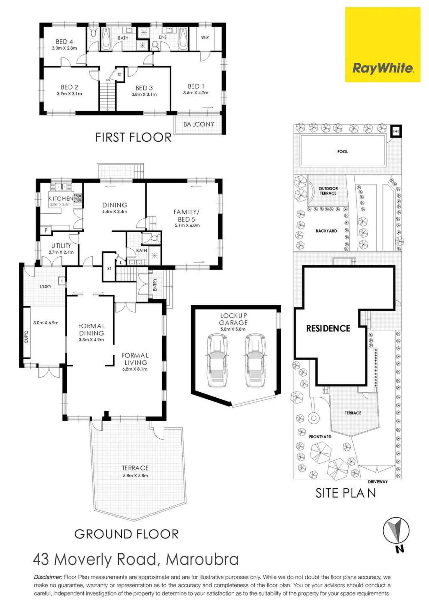 Floorplan of Homely house listing, 43 Moverly Road, Maroubra NSW 2035