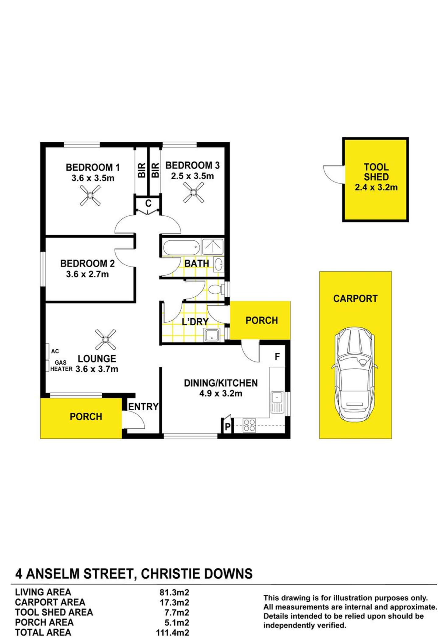 Floorplan of Homely house listing, 4 Anselm Street, Christie Downs SA 5164