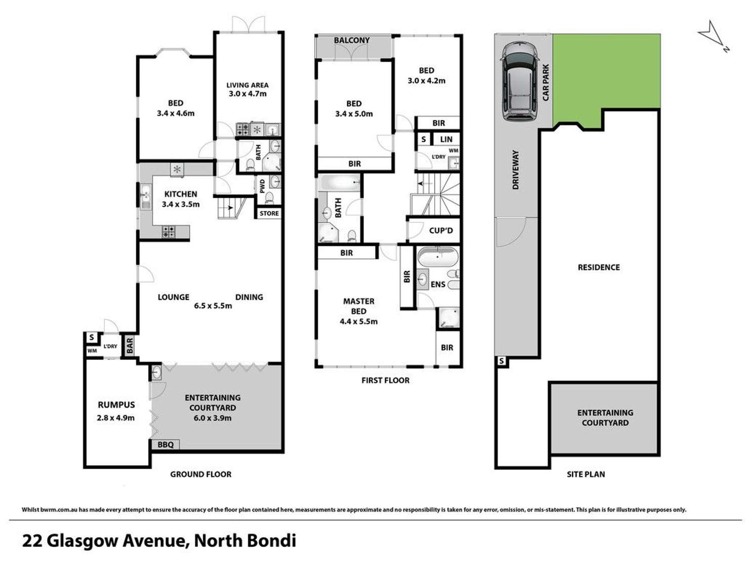 Floorplan of Homely semiDetached listing, 22 Glasgow Avenue, Bondi Beach NSW 2026