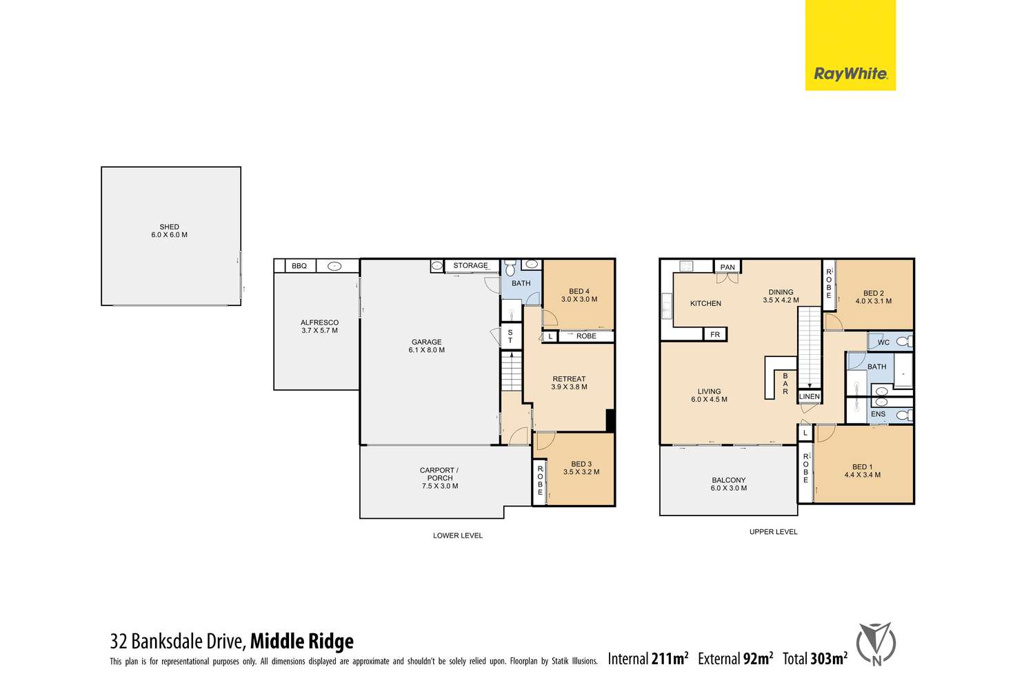 Floorplan of Homely house listing, 32 Banksdale Drive, Middle Ridge QLD 4350