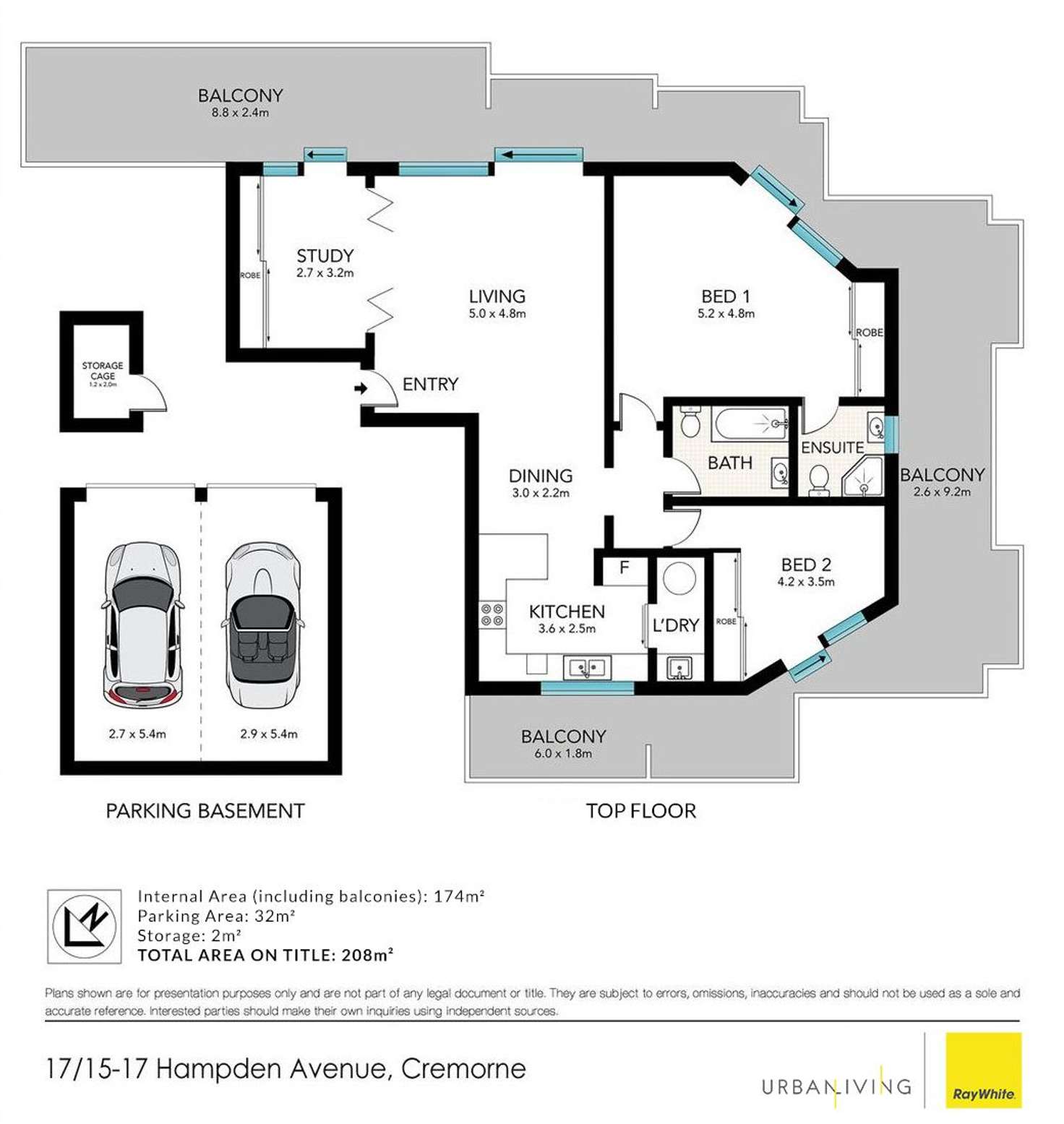 Floorplan of Homely apartment listing, 17/15-17 Hampden Avenue, Cremorne NSW 2090