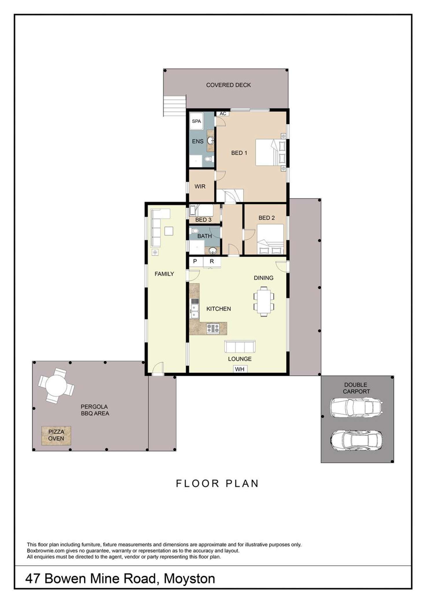 Floorplan of Homely acreageSemiRural listing, 47 Bowen Mine Road, Moyston VIC 3377