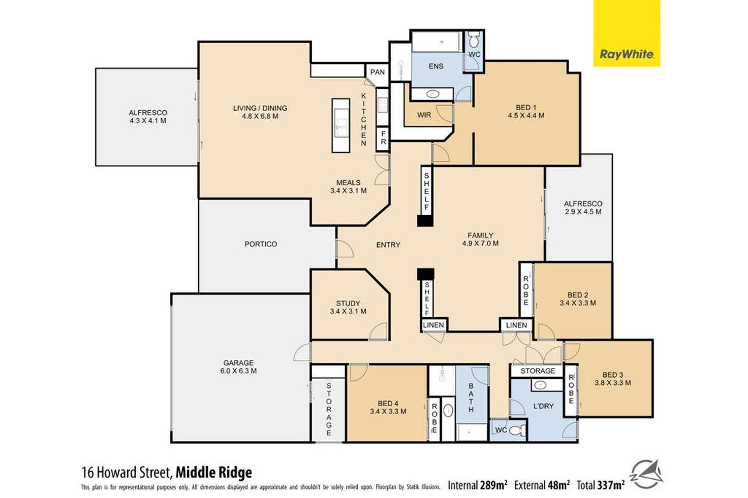 Floorplan of Homely house listing, 16 Howard Street, Middle Ridge QLD 4350