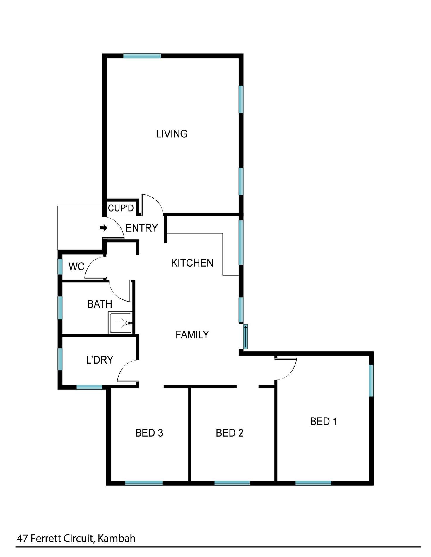 Floorplan of Homely house listing, 47 Ferrett Circuit, Kambah ACT 2902