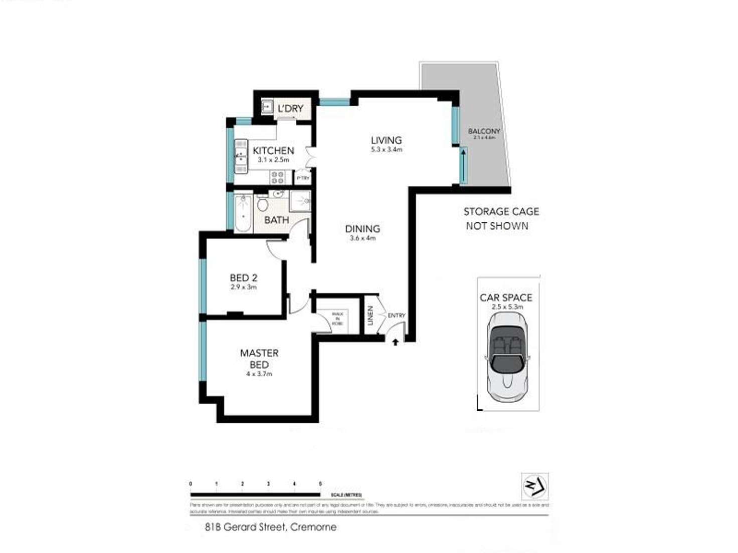 Floorplan of Homely apartment listing, 40/81B Gerard Street, Cremorne NSW 2090