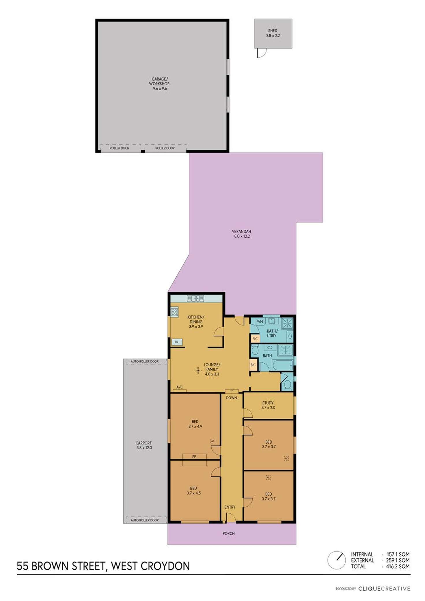 Floorplan of Homely house listing, 55 Brown Street, West Croydon SA 5008