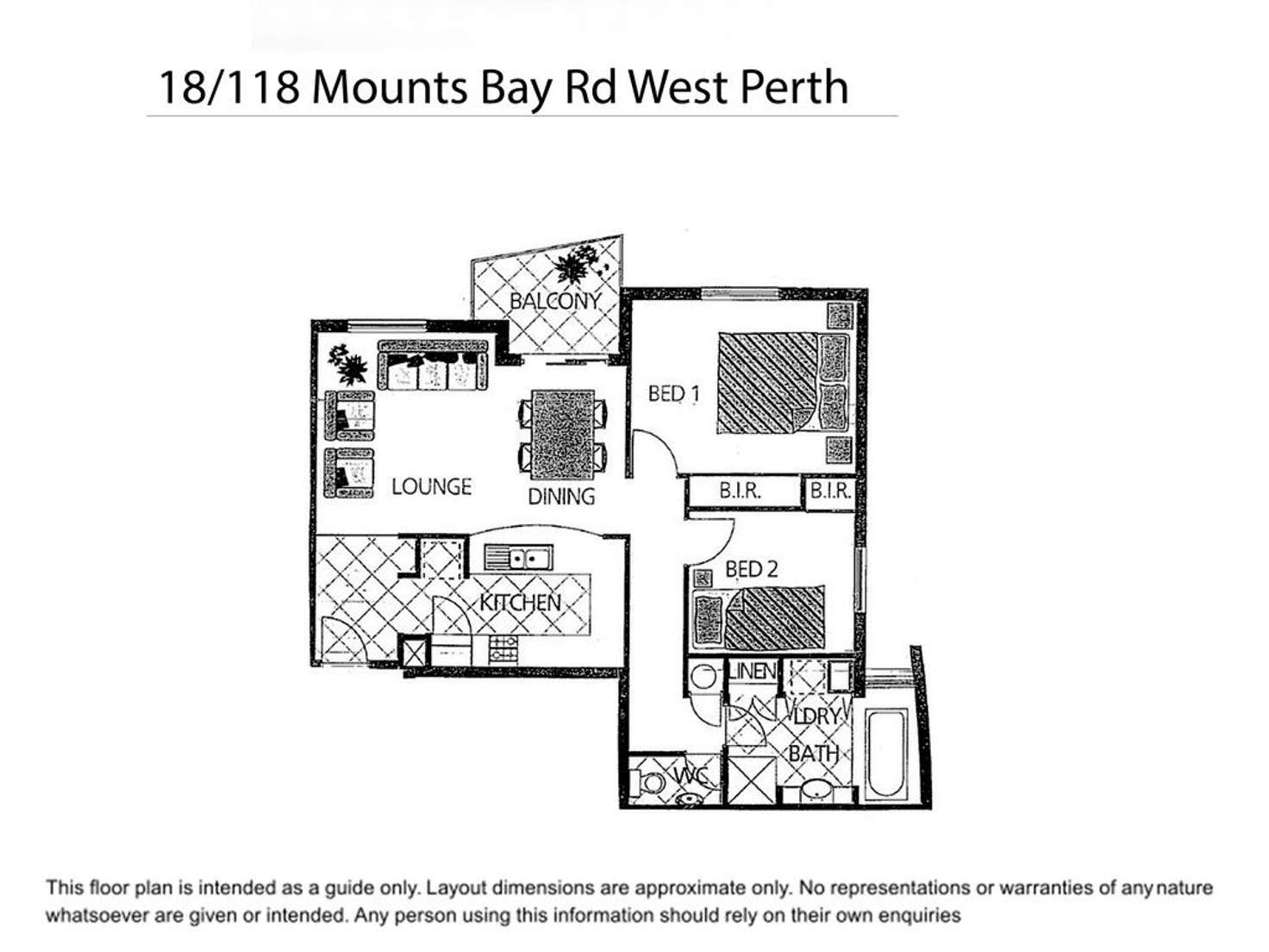 Floorplan of Homely apartment listing, 18/118 Mounts Bay Road, Perth WA 6000