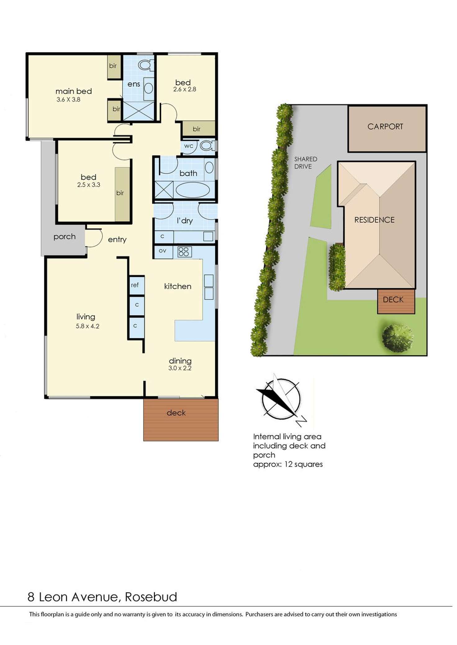 Floorplan of Homely house listing, 8 Leon Avenue, Rosebud VIC 3939