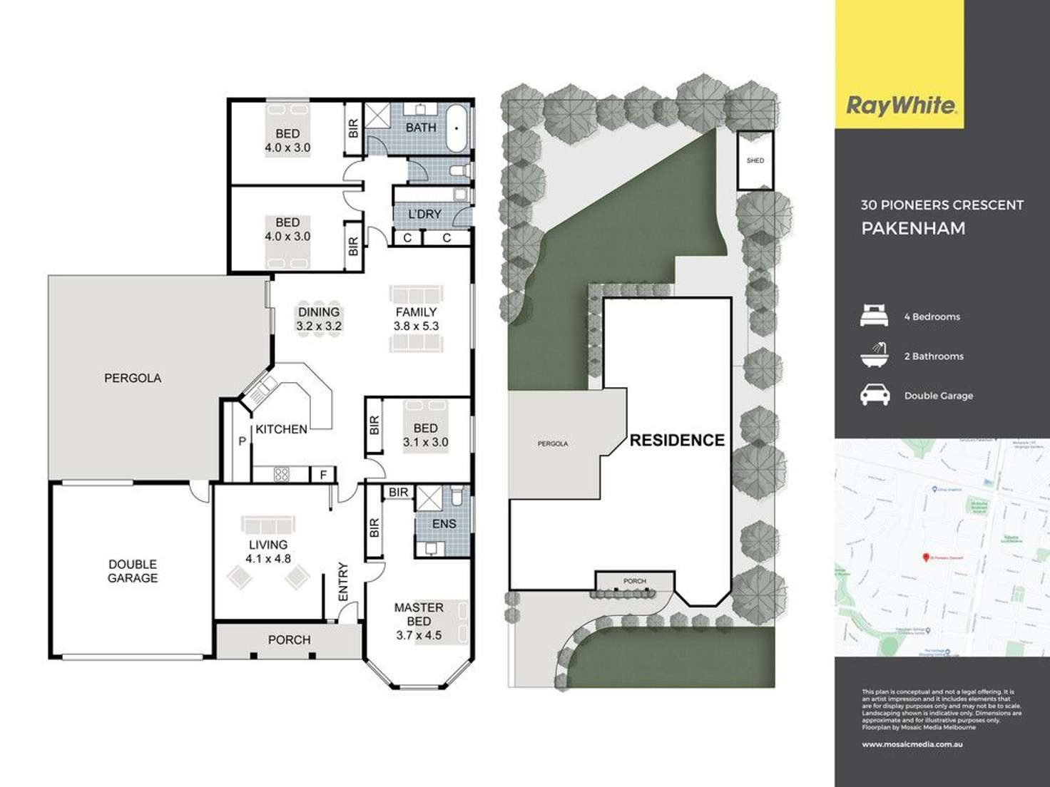 Floorplan of Homely house listing, 30 Pioneers Crescent, Pakenham VIC 3810