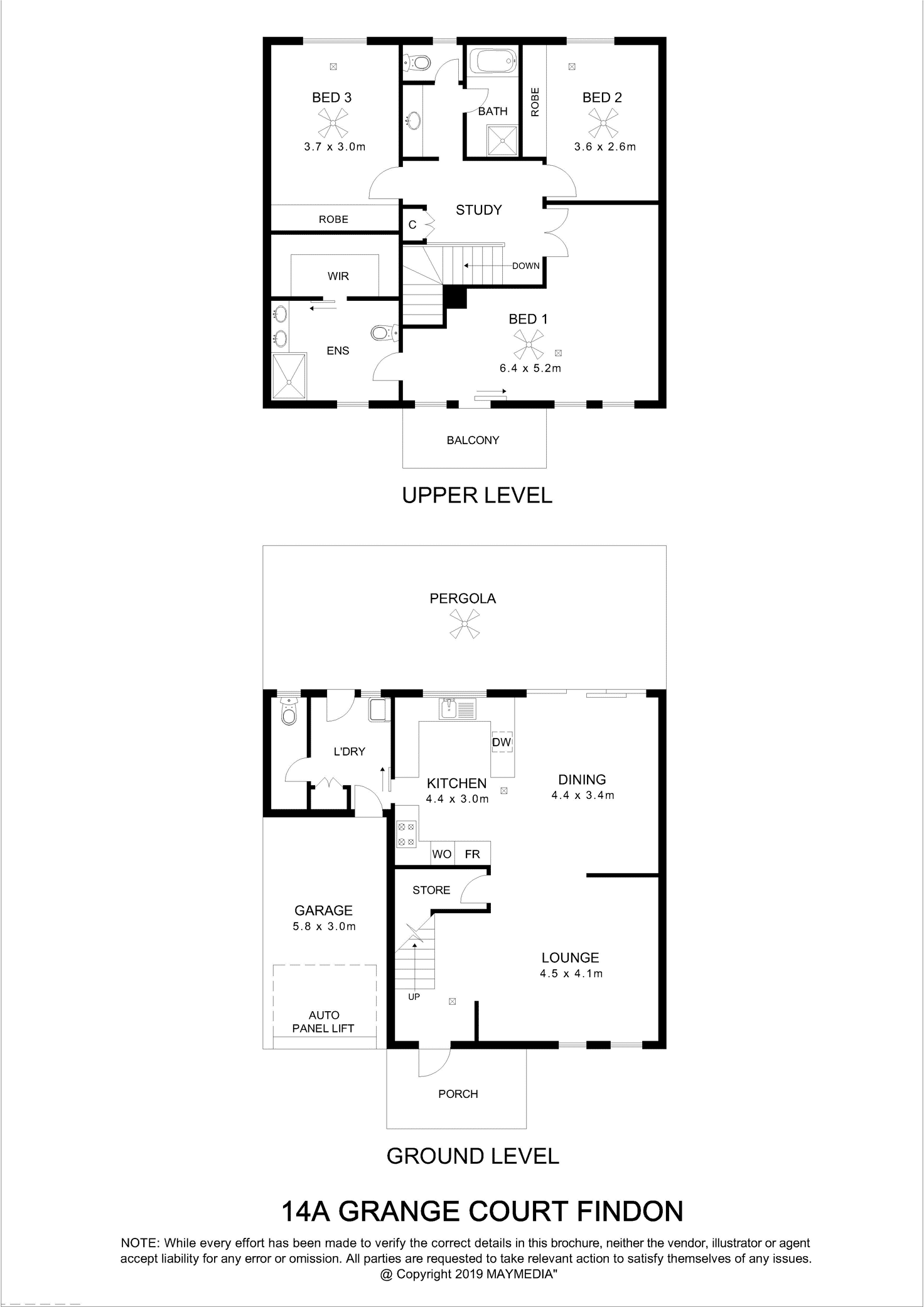 Floorplan of Homely townhouse listing, 14A Grange Court, Findon SA 5023