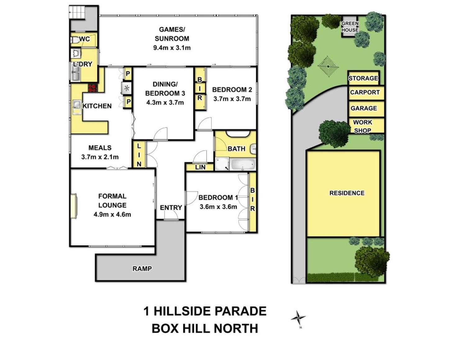 Floorplan of Homely house listing, 1 Hillside Parade, Box Hill North VIC 3129