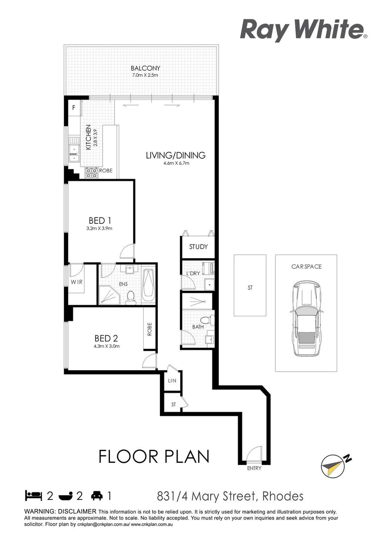 Floorplan of Homely apartment listing, 831/4 Marquet Street, Rhodes NSW 2138