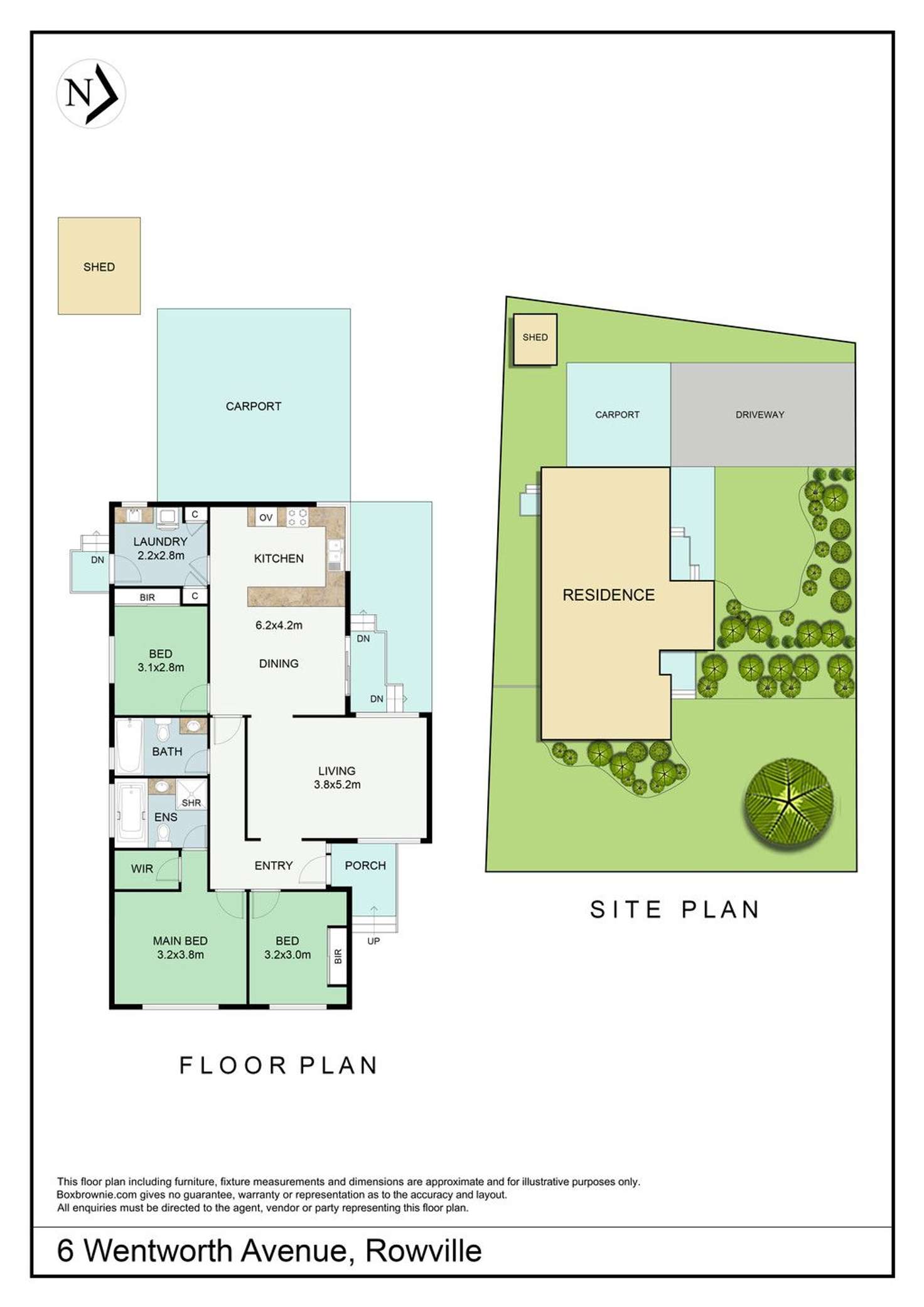 Floorplan of Homely house listing, 6 Wentworth Avenue, Rowville VIC 3178