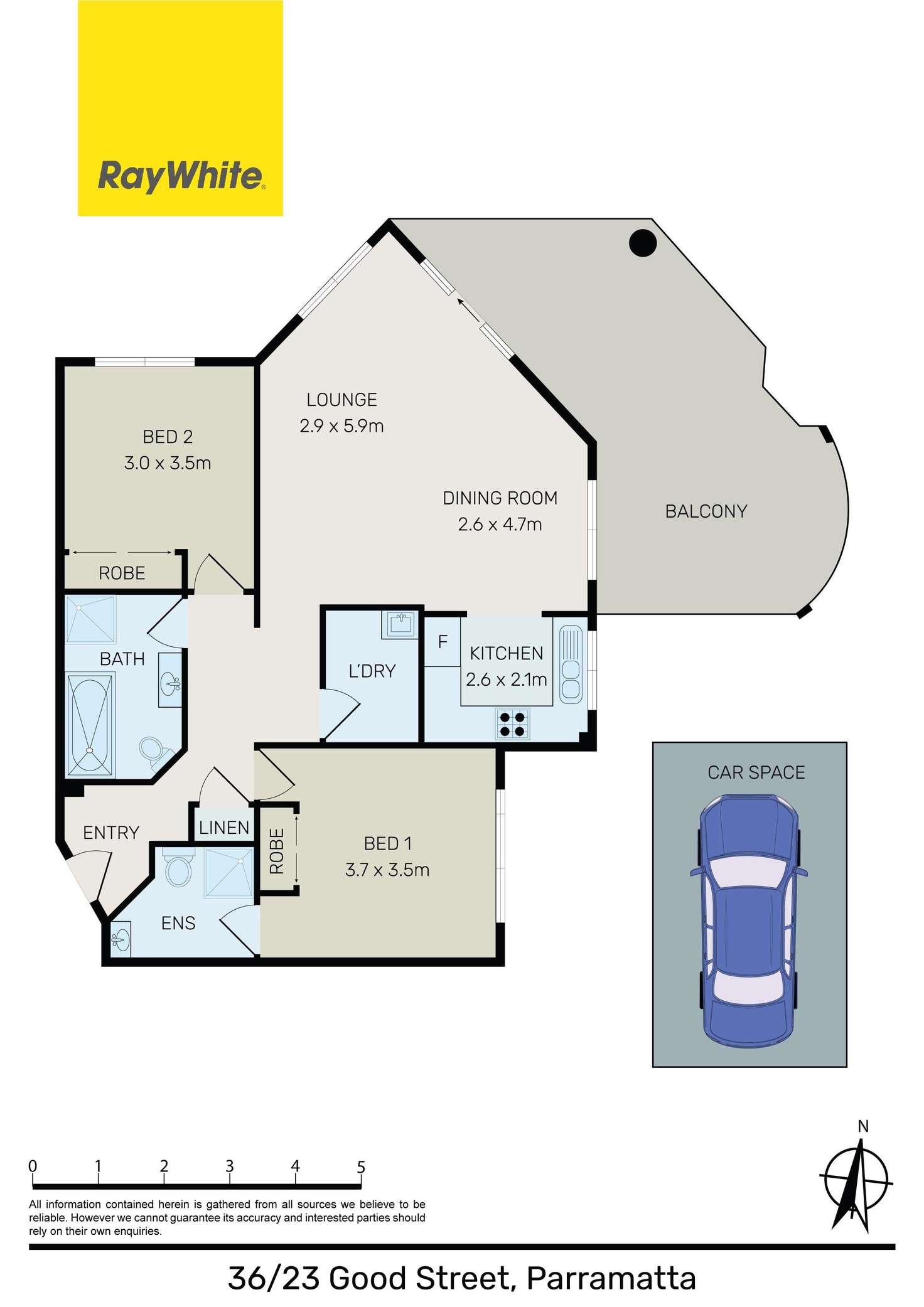 Floorplan of Homely apartment listing, 36/23 Good Street, Parramatta NSW 2150