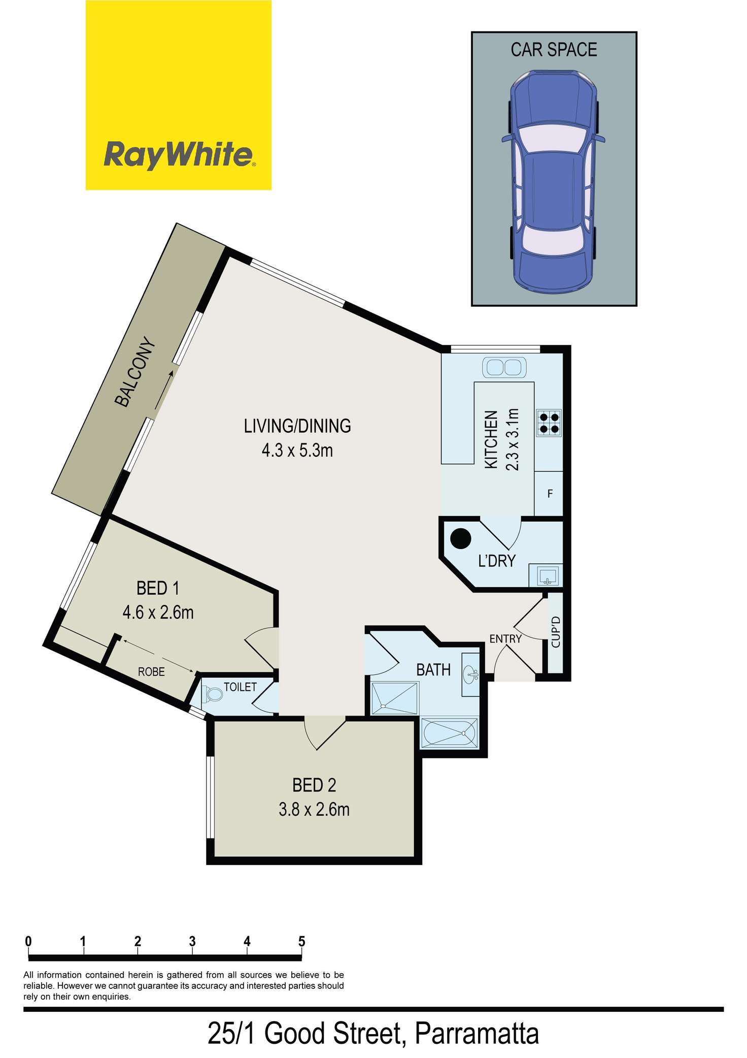 Floorplan of Homely apartment listing, 25/1 Good Street, Parramatta NSW 2150