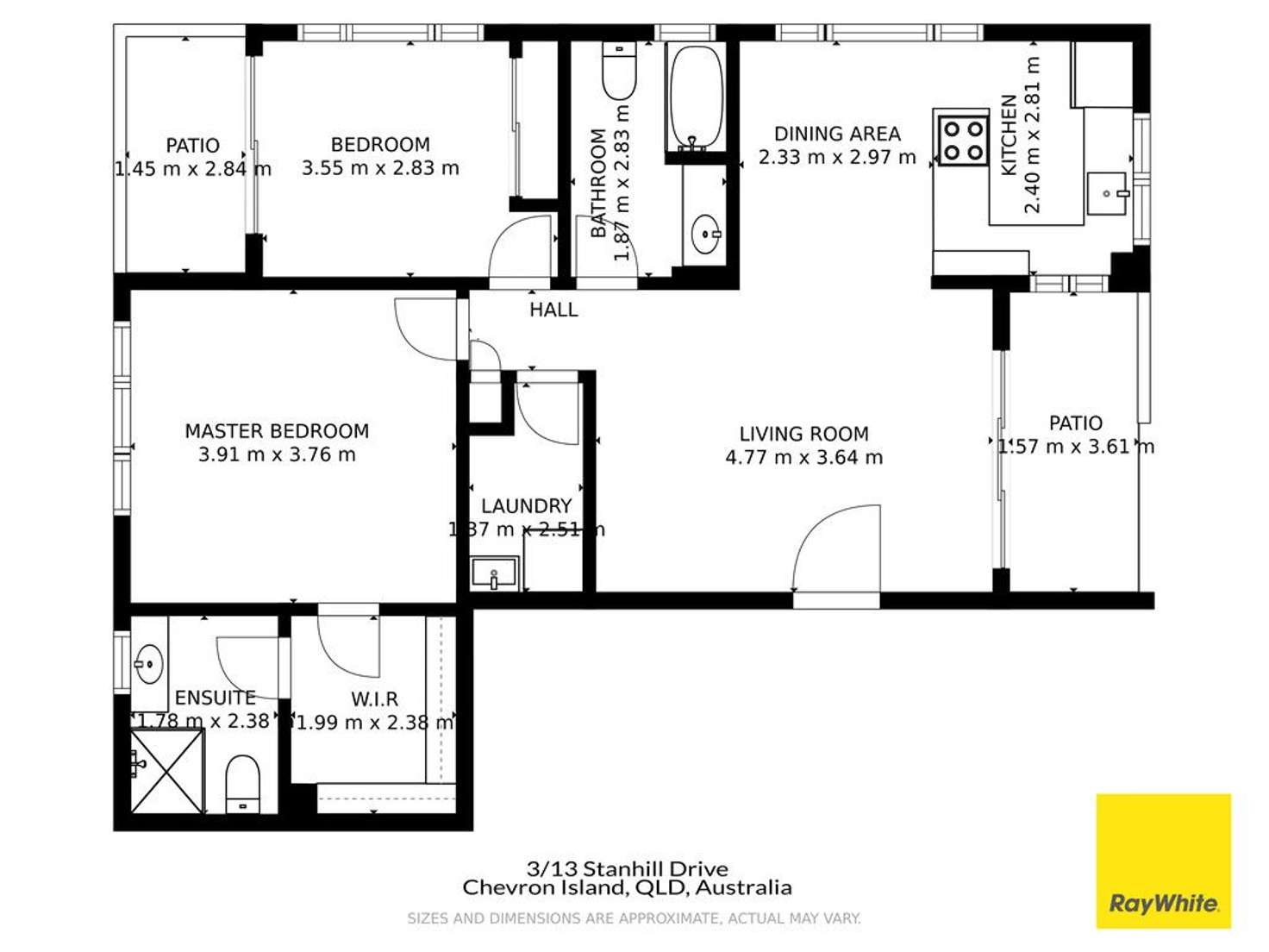 Floorplan of Homely apartment listing, 3/13 Stanhill Drive, Chevron Island QLD 4217