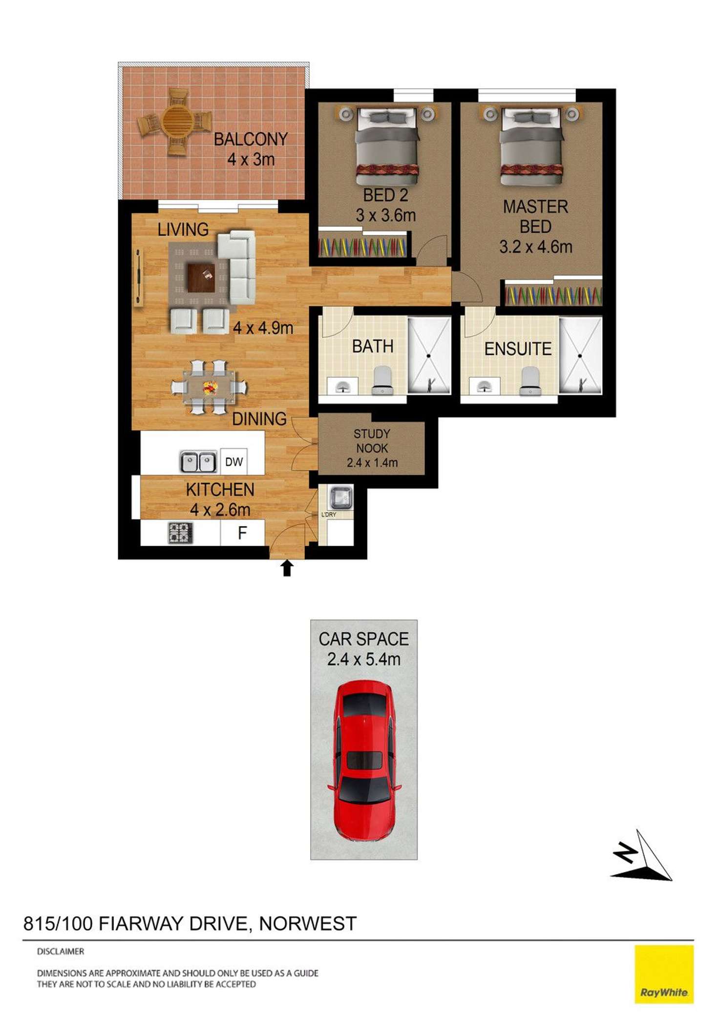 Floorplan of Homely house listing, 914/100 Fairway Drive, Norwest NSW 2153