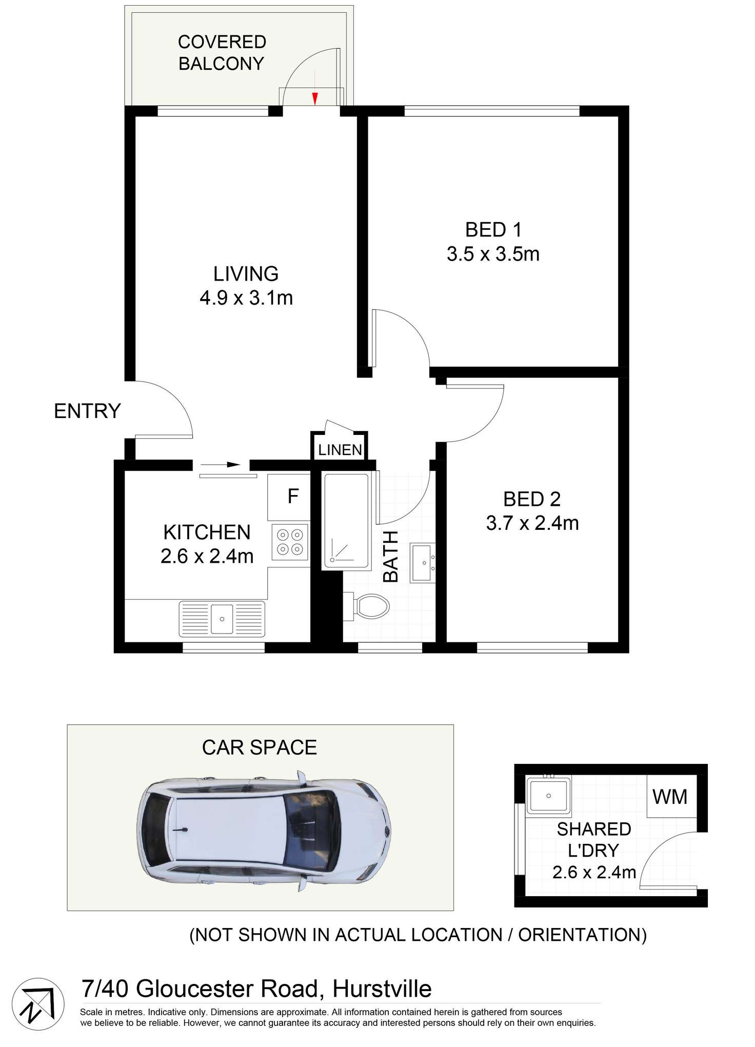 Floorplan of Homely unit listing, 7/40 Gloucester Road, Hurstville NSW 2220