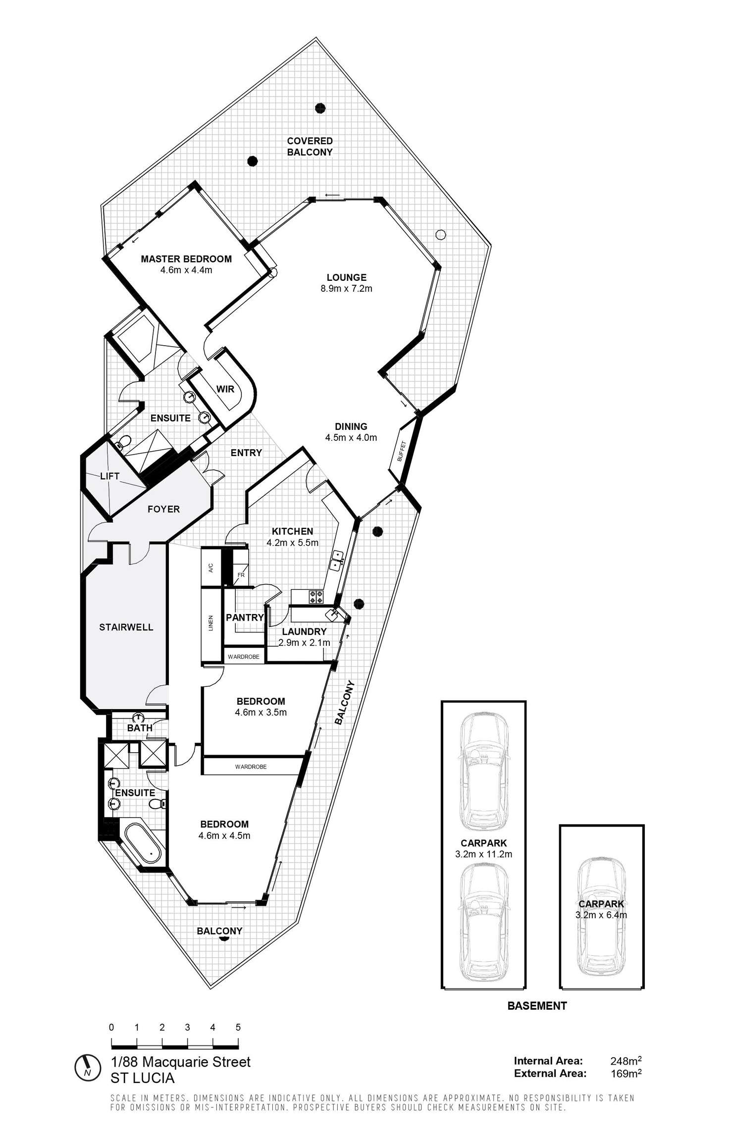 Floorplan of Homely apartment listing, 1/88 Macquarie Street, St Lucia QLD 4067