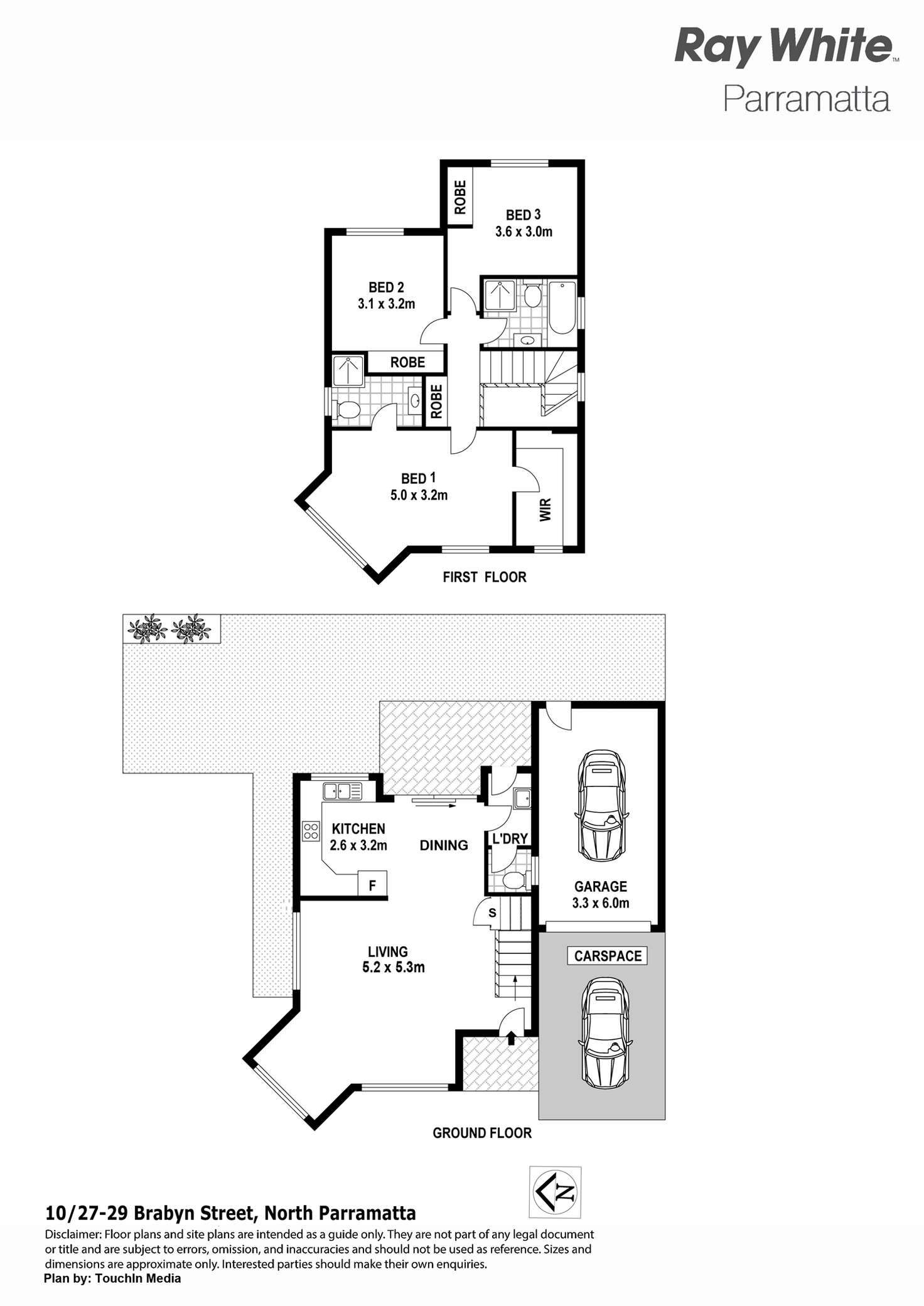 Floorplan of Homely townhouse listing, 10/27-29 Brabyn Street, North Parramatta NSW 2151