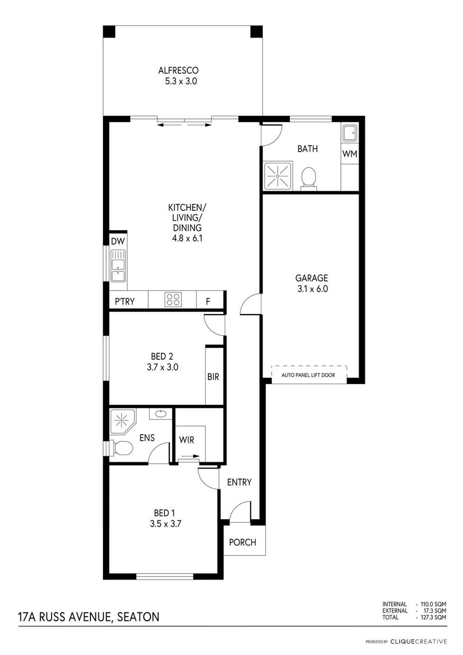 Floorplan of Homely house listing, 17A Russ Avenue, Seaton SA 5023