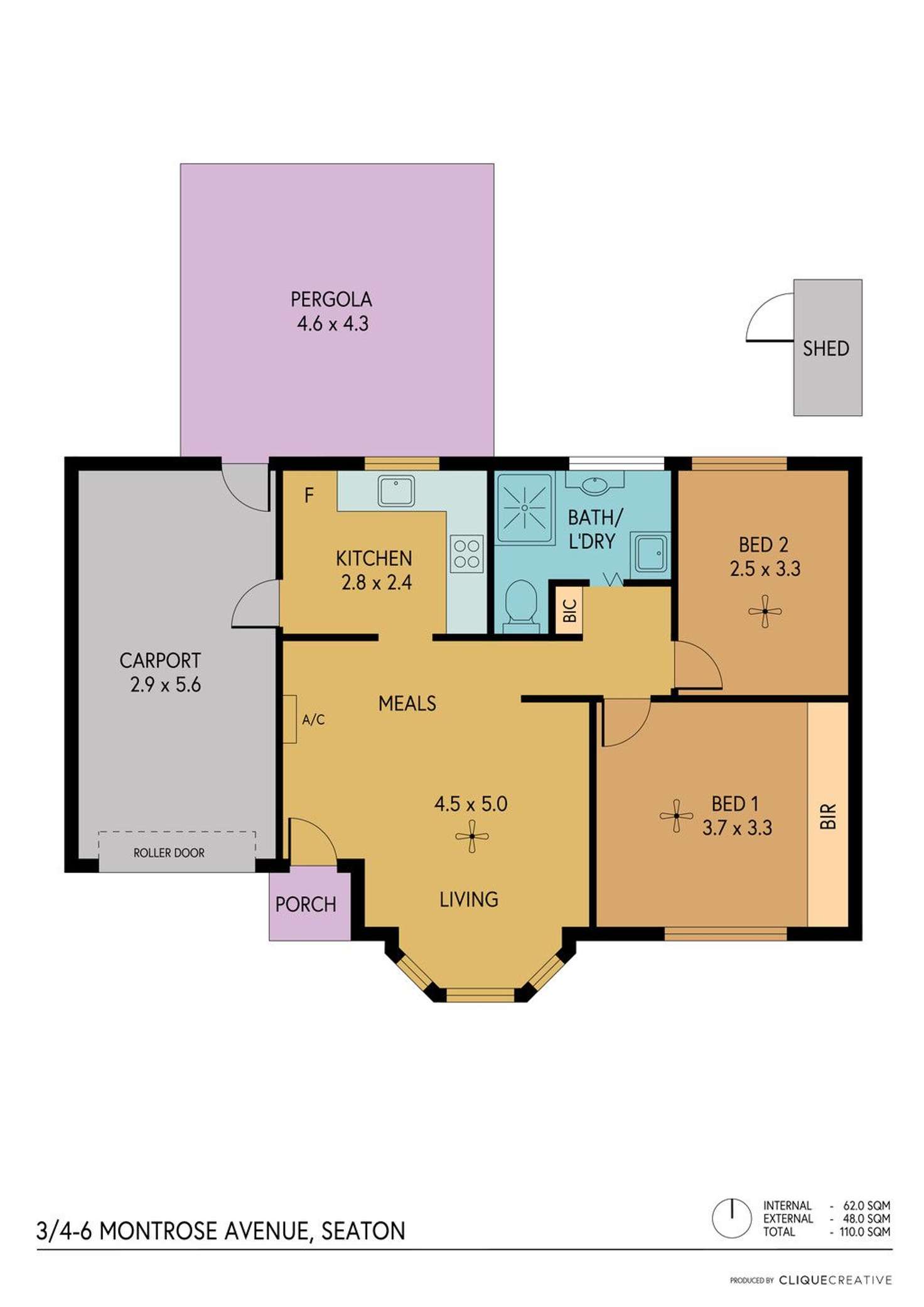 Floorplan of Homely unit listing, 3/4-6 Montrose Avenue, Seaton SA 5023