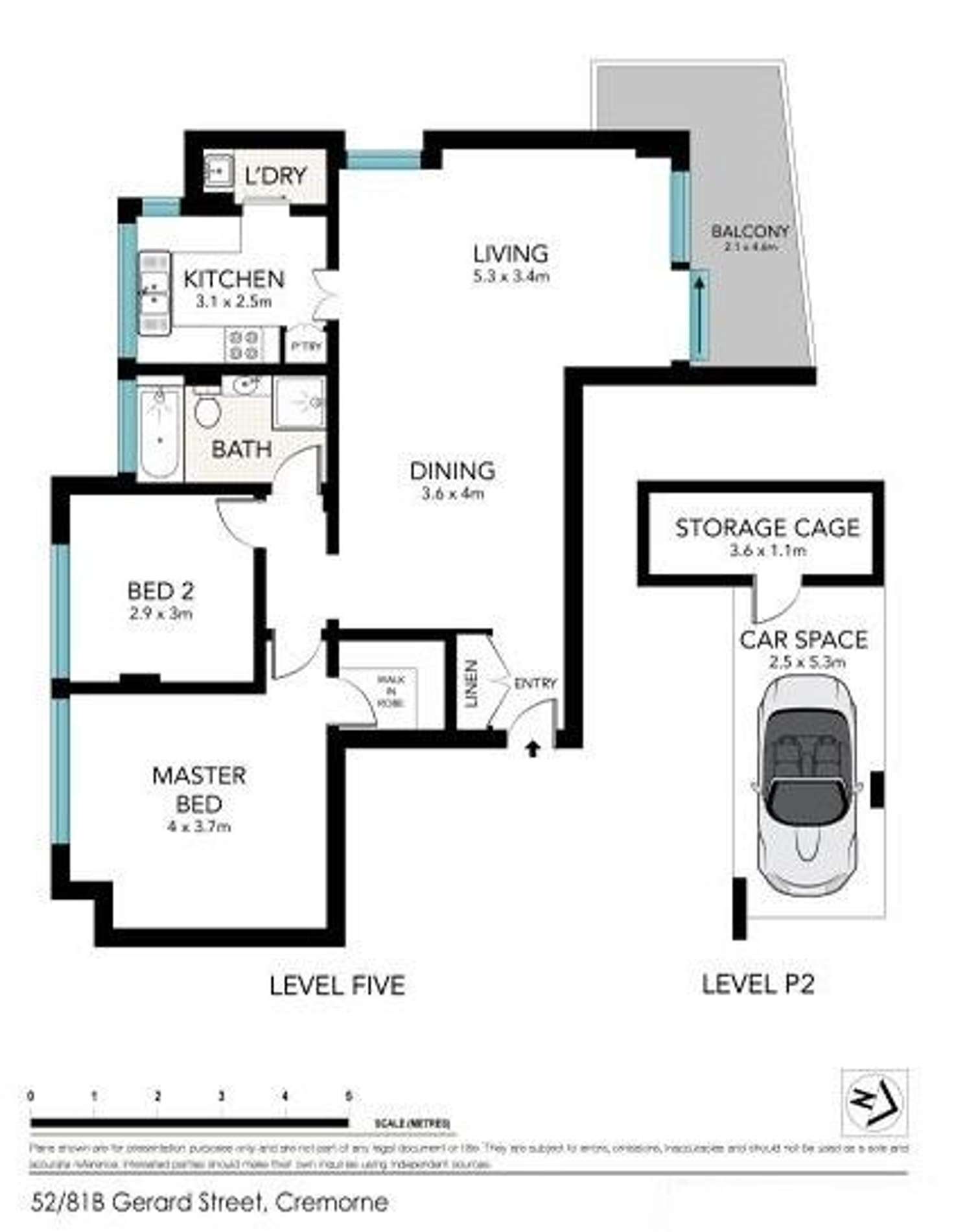 Floorplan of Homely apartment listing, 52/81b Gerard Street, Cremorne NSW 2090
