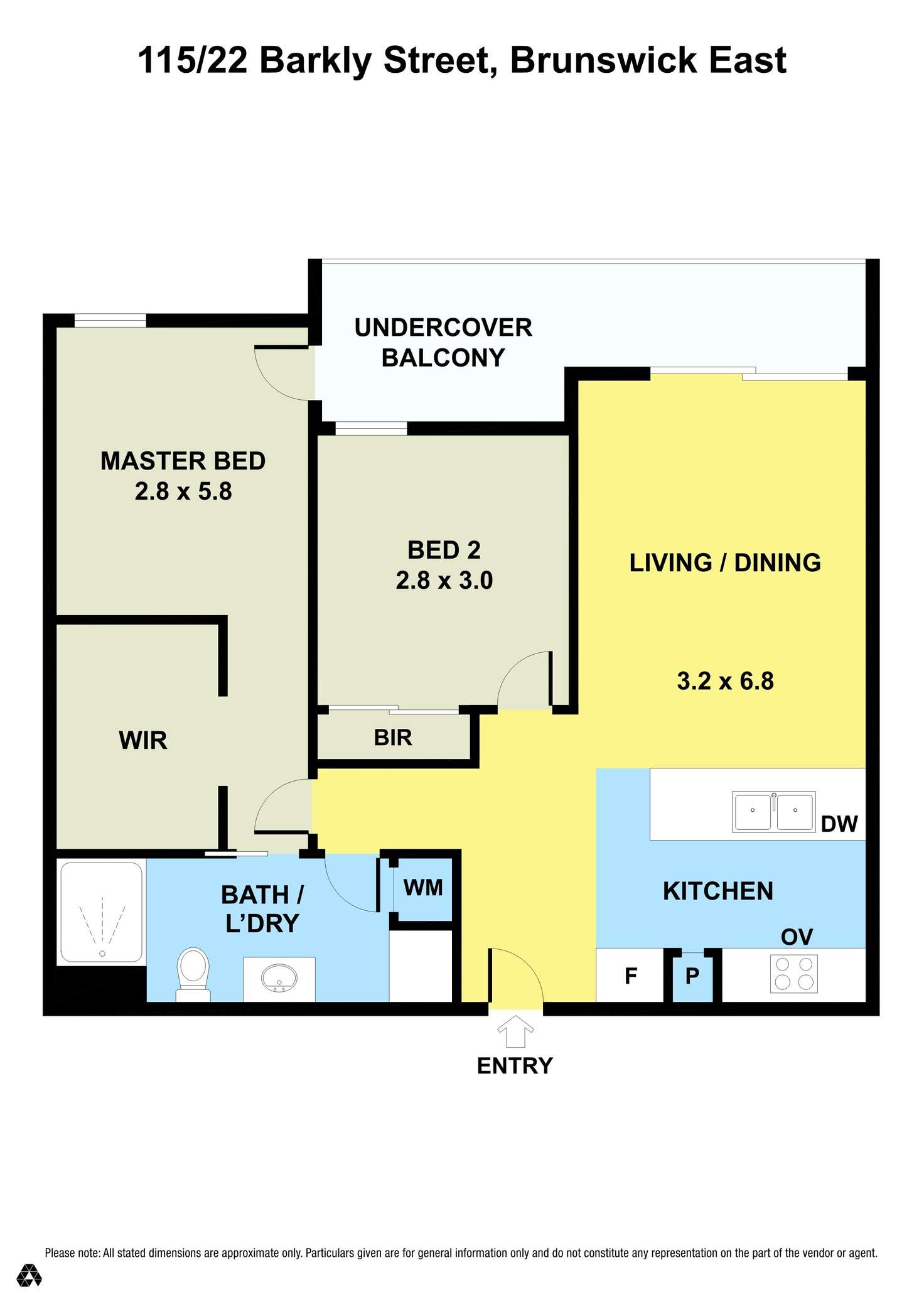 Floorplan of Homely apartment listing, 115/22 Barkly Street, Brunswick East VIC 3057