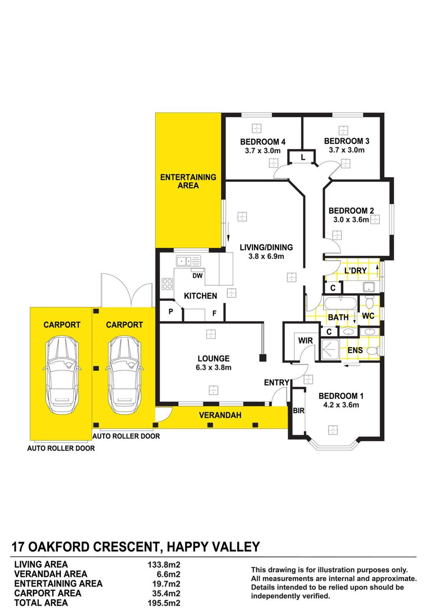 Floorplan of Homely house listing, 17 Oakford Crescent, Happy Valley SA 5159