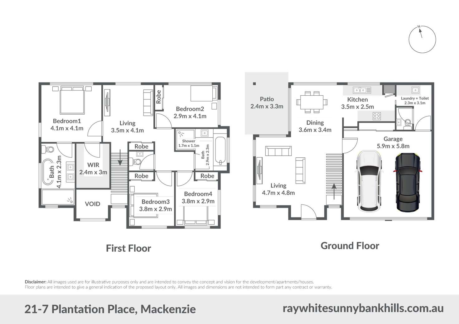 Floorplan of Homely house listing, 21/7 Plantation Place, Mackenzie QLD 4156