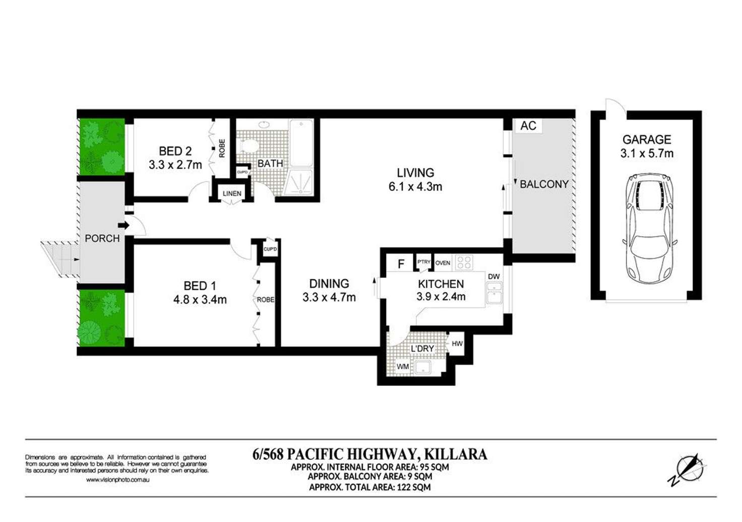 Floorplan of Homely apartment listing, 6/568 Pacific Highway, Killara NSW 2071