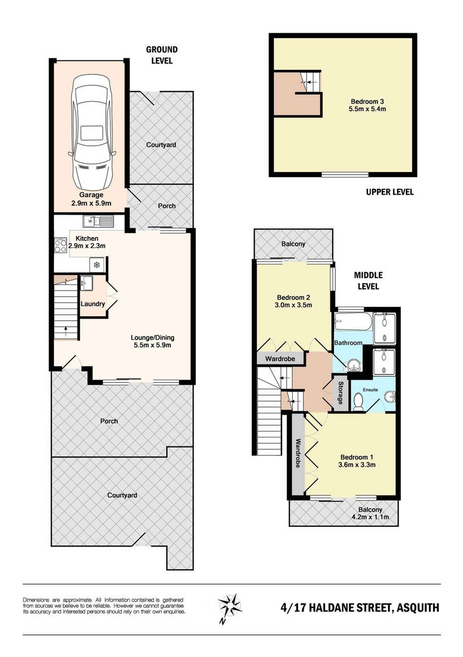 Floorplan of Homely townhouse listing, 4/17 Haldane Street, Asquith NSW 2077