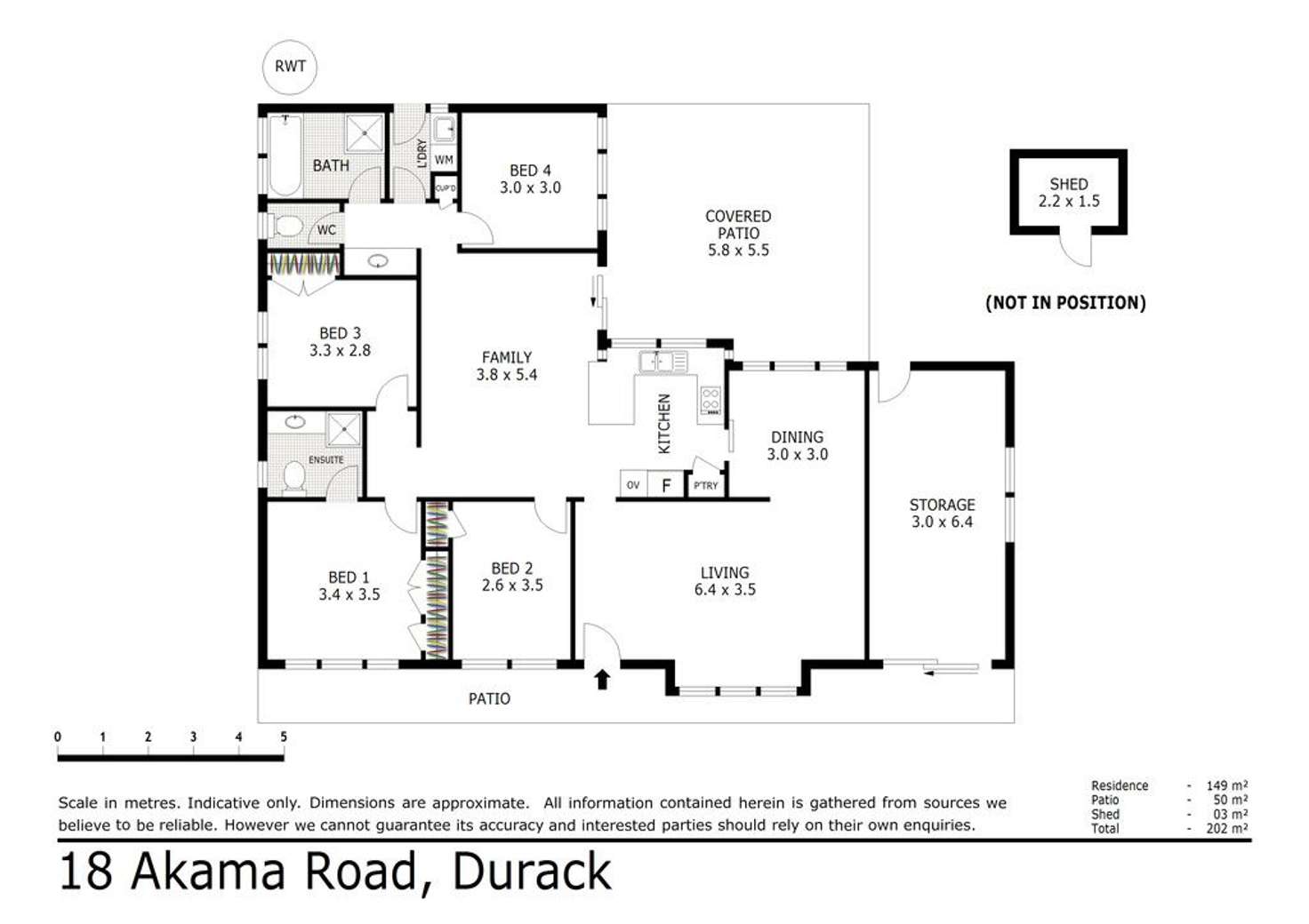 Floorplan of Homely house listing, 18 Akama Road, Durack QLD 4077