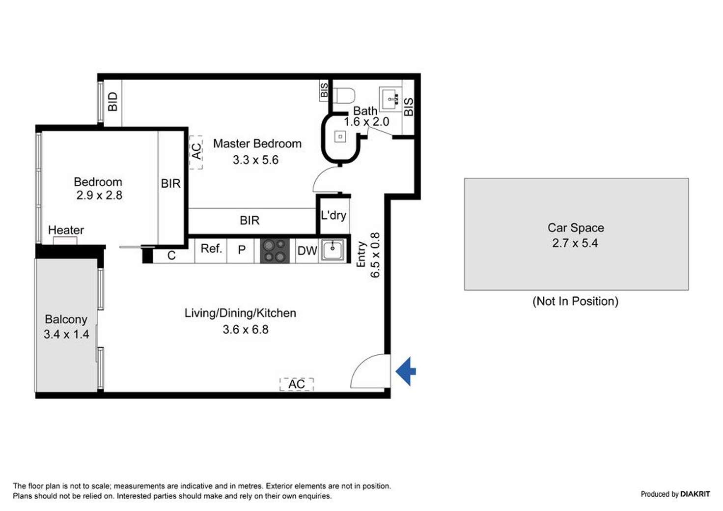 Floorplan of Homely apartment listing, 1017/22 Dorcas Street, Southbank VIC 3006