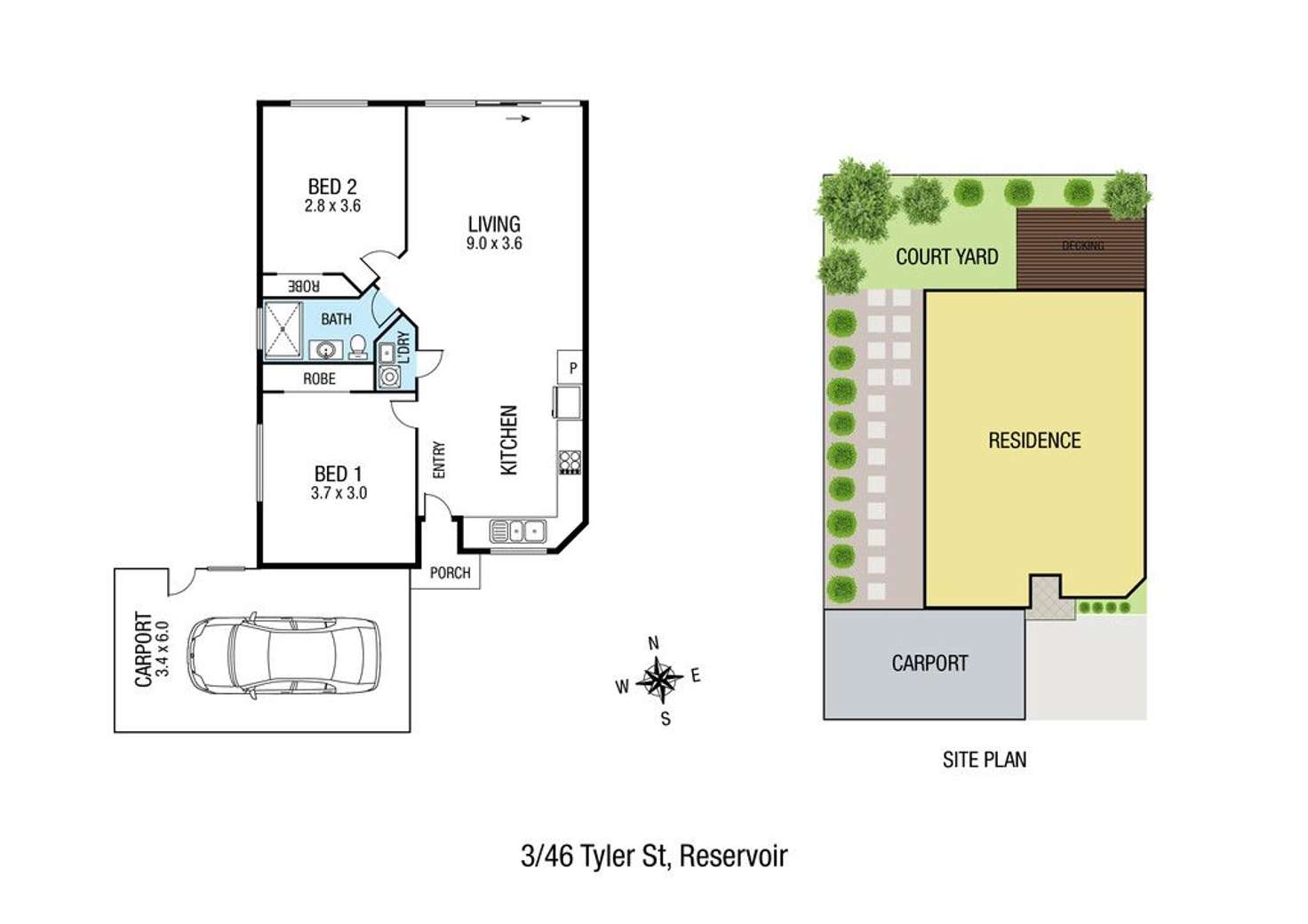 Floorplan of Homely unit listing, 3/46 Tyler Street, Preston VIC 3072