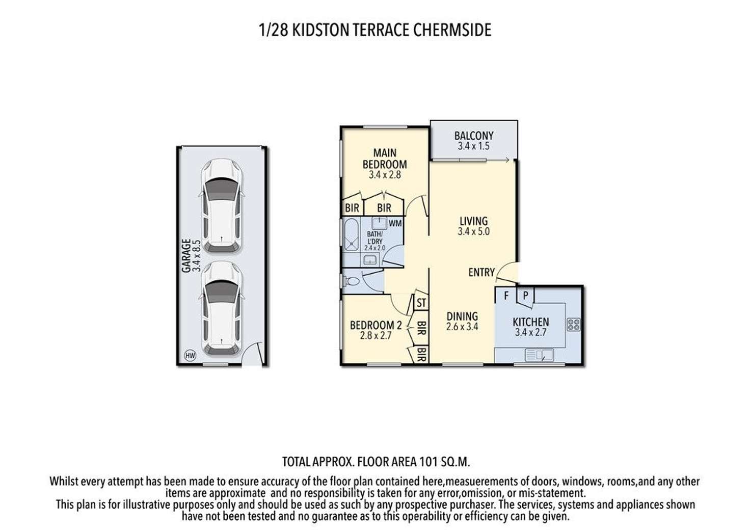 Floorplan of Homely unit listing, 1/28 Kidston Terrace, Chermside QLD 4032