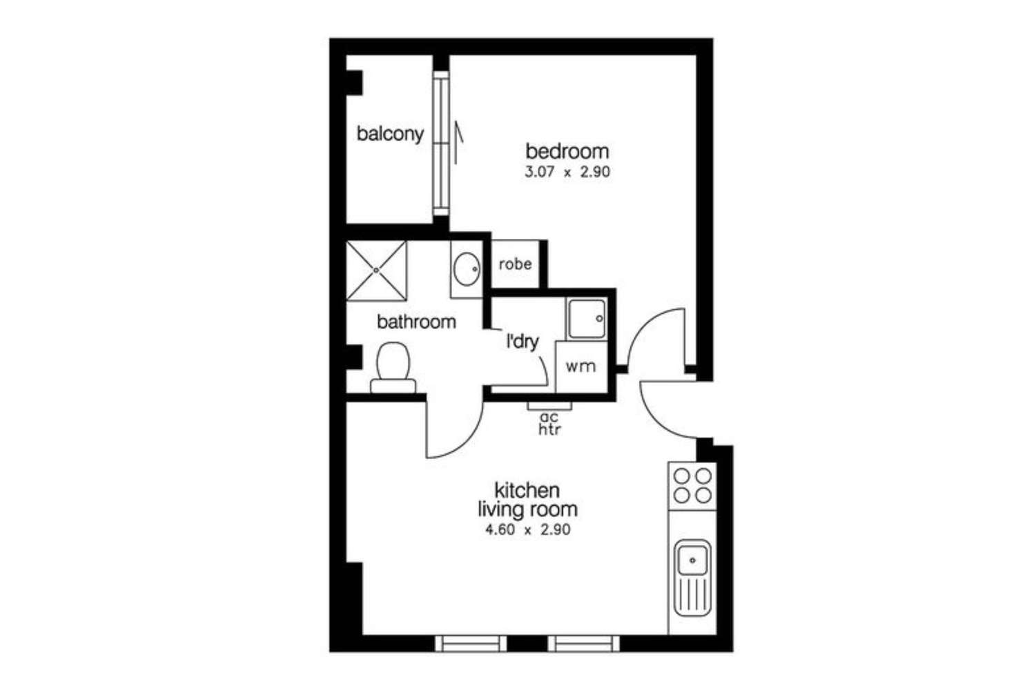 Floorplan of Homely apartment listing, 6/515 Sydney Road, Brunswick VIC 3056
