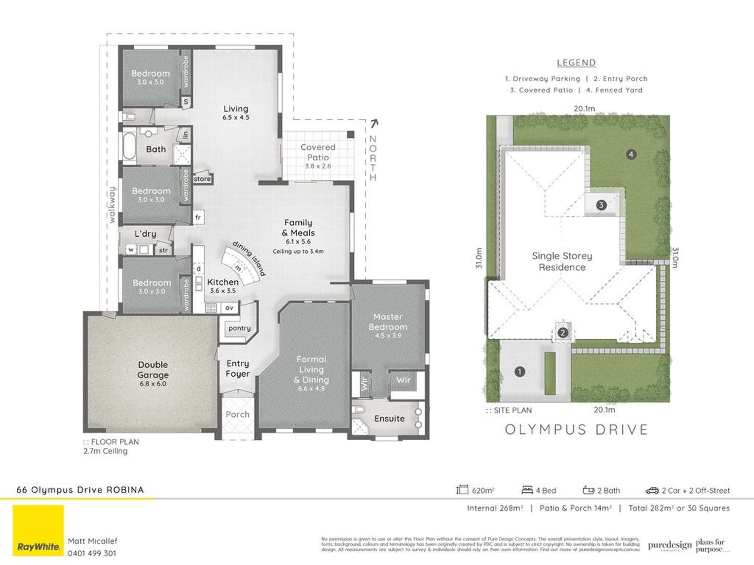 Floorplan of Homely house listing, 66 Olympus Drive, Robina QLD 4226