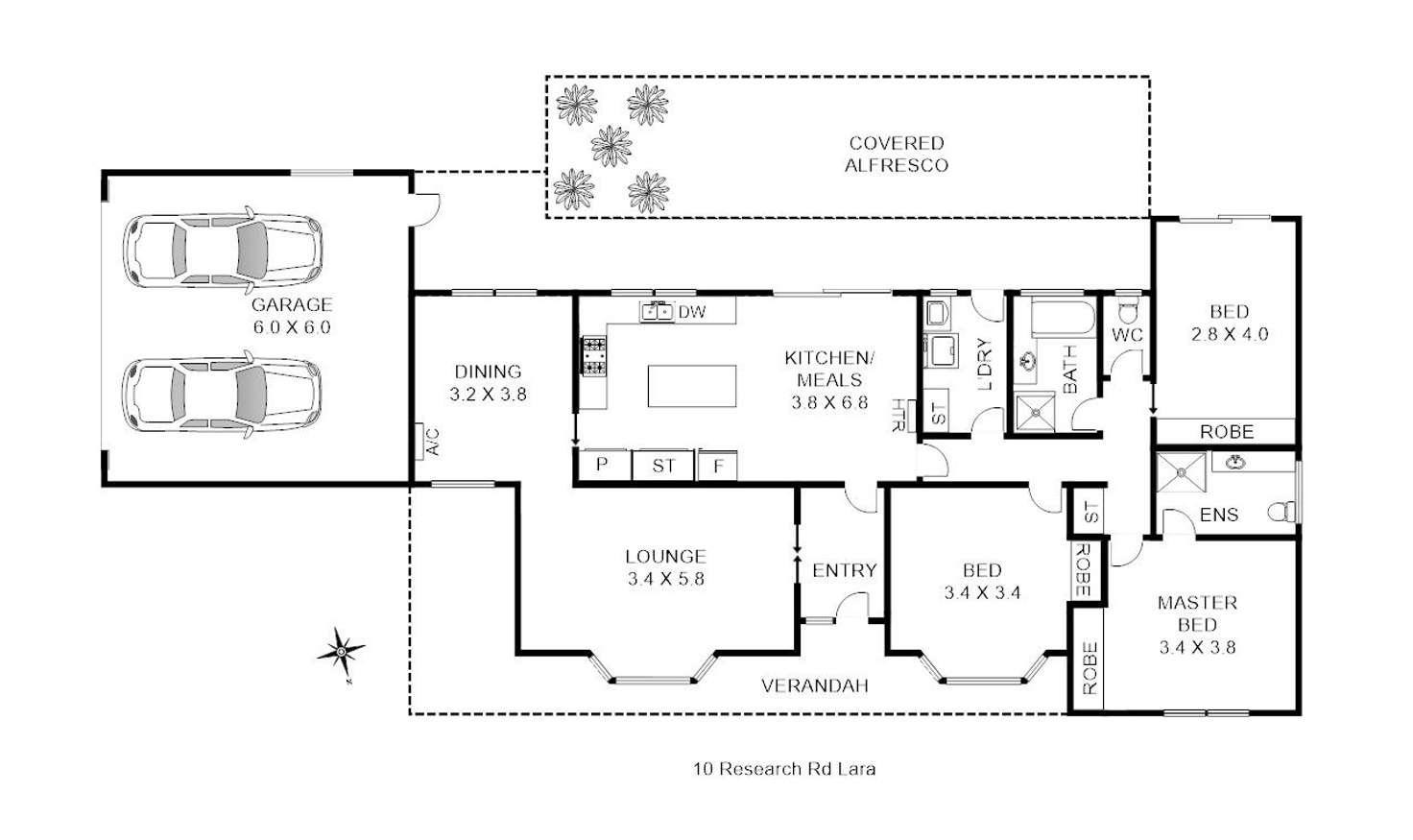 Floorplan of Homely house listing, 10 Research Road, Lara VIC 3212