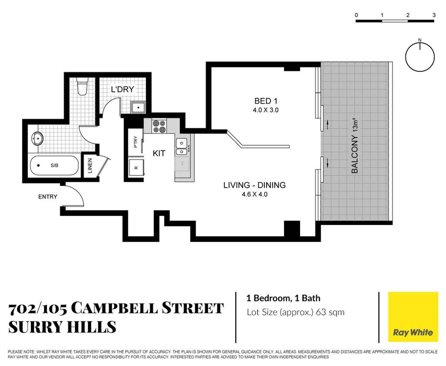 Floorplan of Homely apartment listing, 702/105-113 Campbell Street, Surry Hills NSW 2010