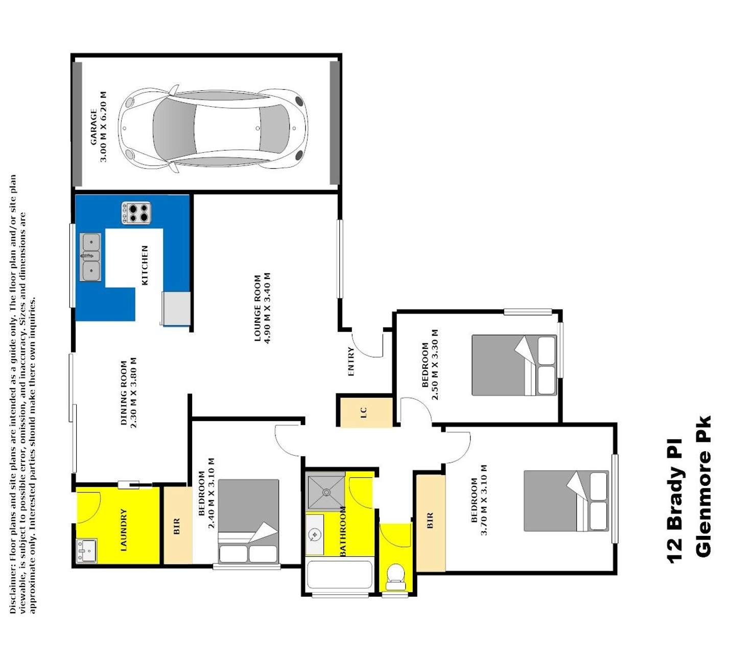 Floorplan of Homely house listing, 12 Brady Place, Glenmore Park NSW 2745