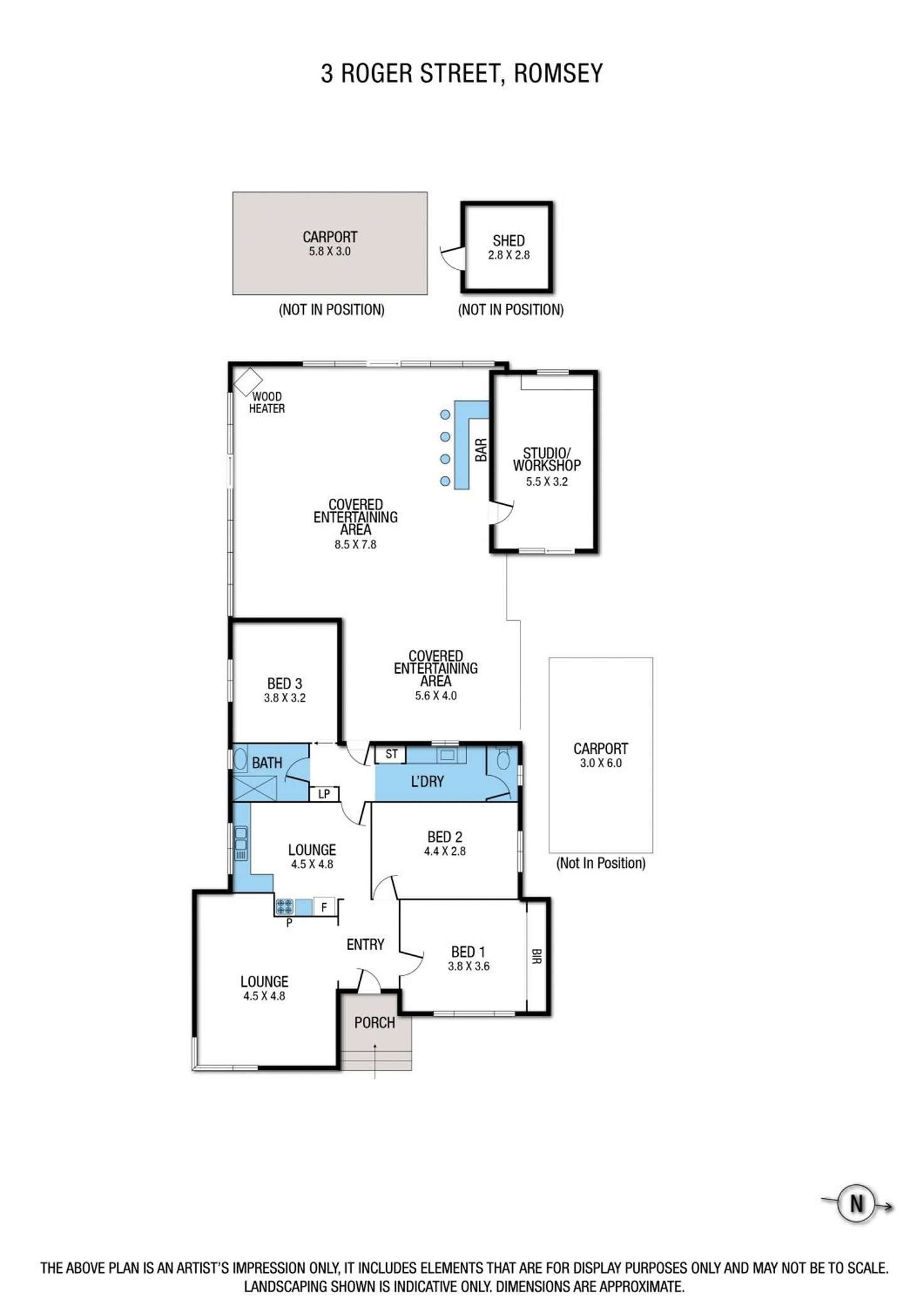 Floorplan of Homely house listing, 3 Roger Street, Romsey VIC 3434