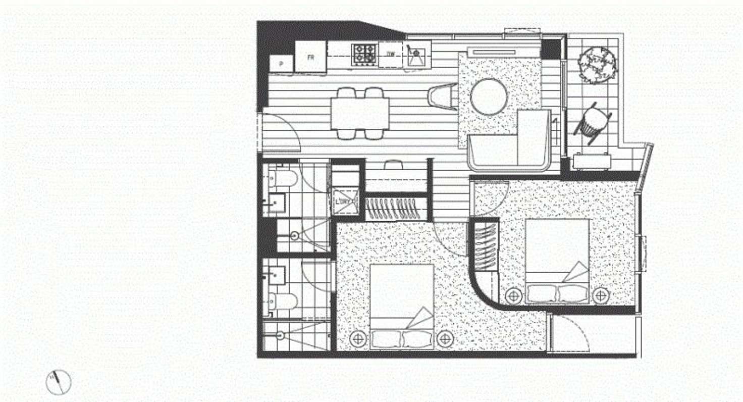 Floorplan of Homely apartment listing, 1707/10 Daly Street, South Yarra VIC 3141